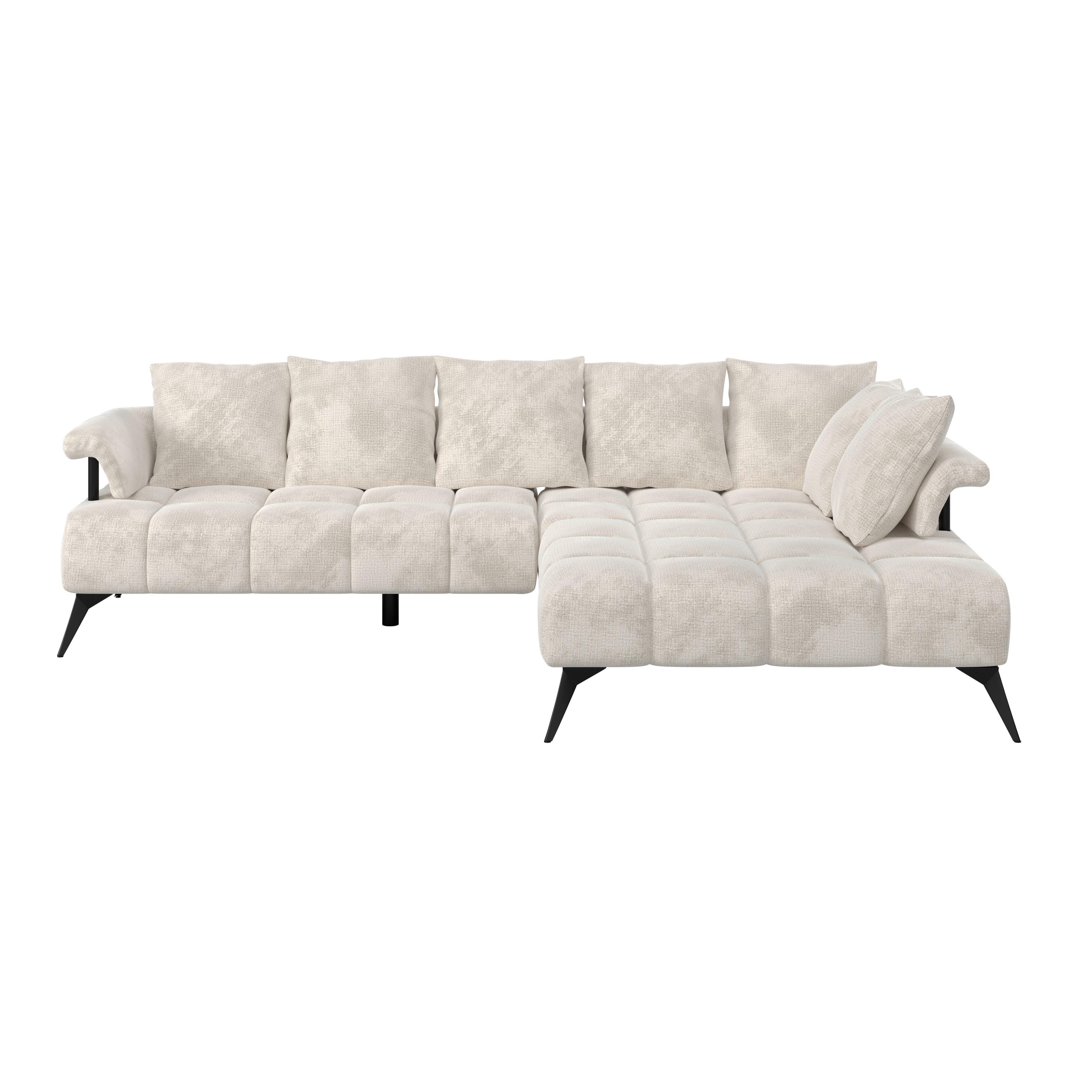 Kutna Garnitura Vanessa New - bež/crna, Moderno, tekstil/metal (297/200cm) - Modern Living