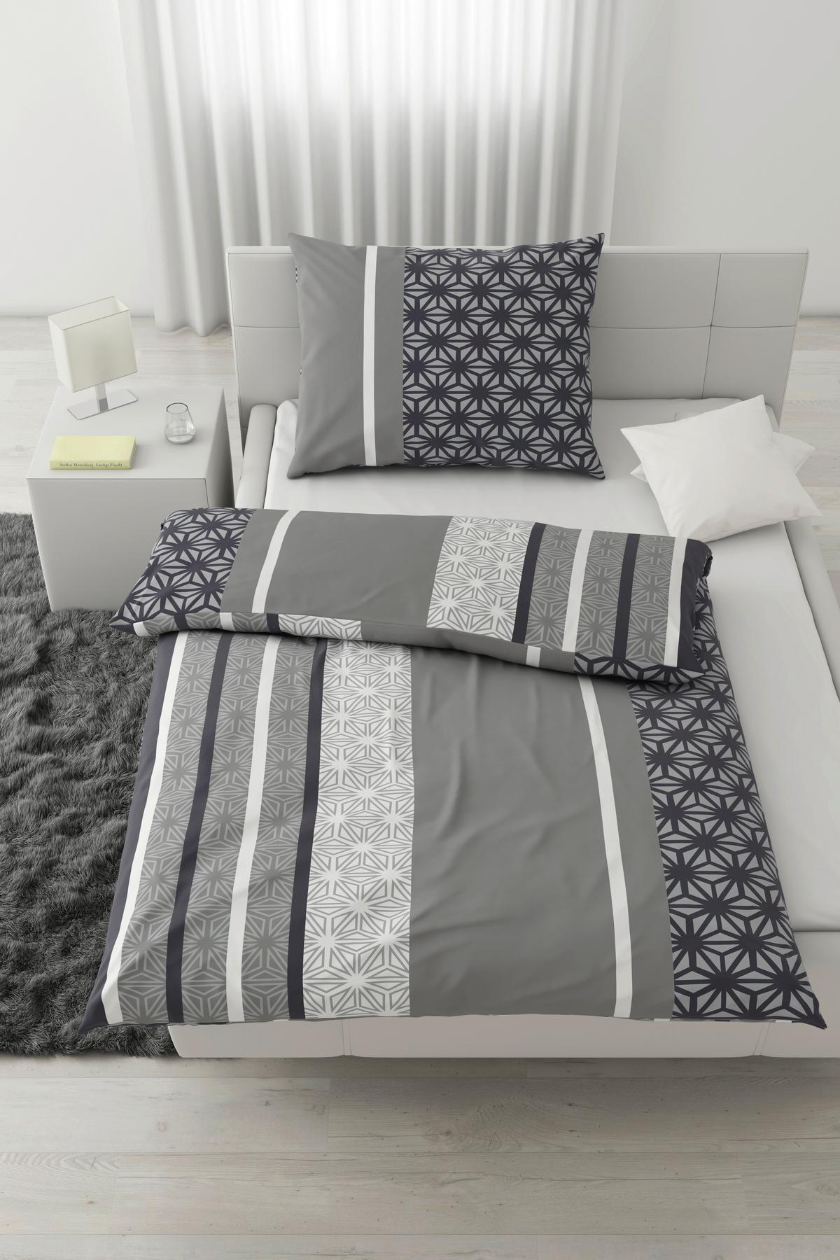 Ágyneműhuzat-garnitúra Sara - szürke, textil (140/200cm) - Best Price