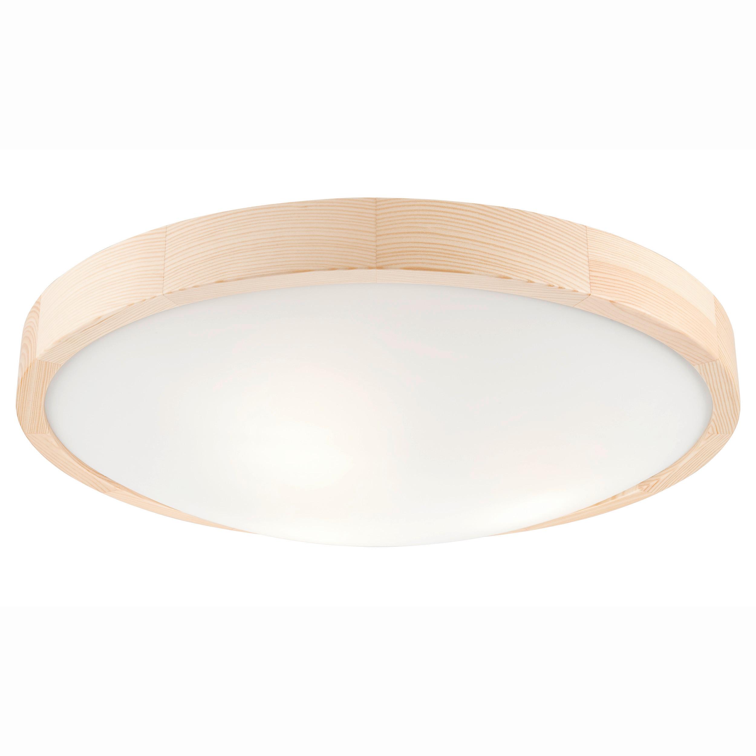 Deckenleuchte Anello max. 15 Watt - Kieferfarben, Natur, Holz (47/47/8cm)