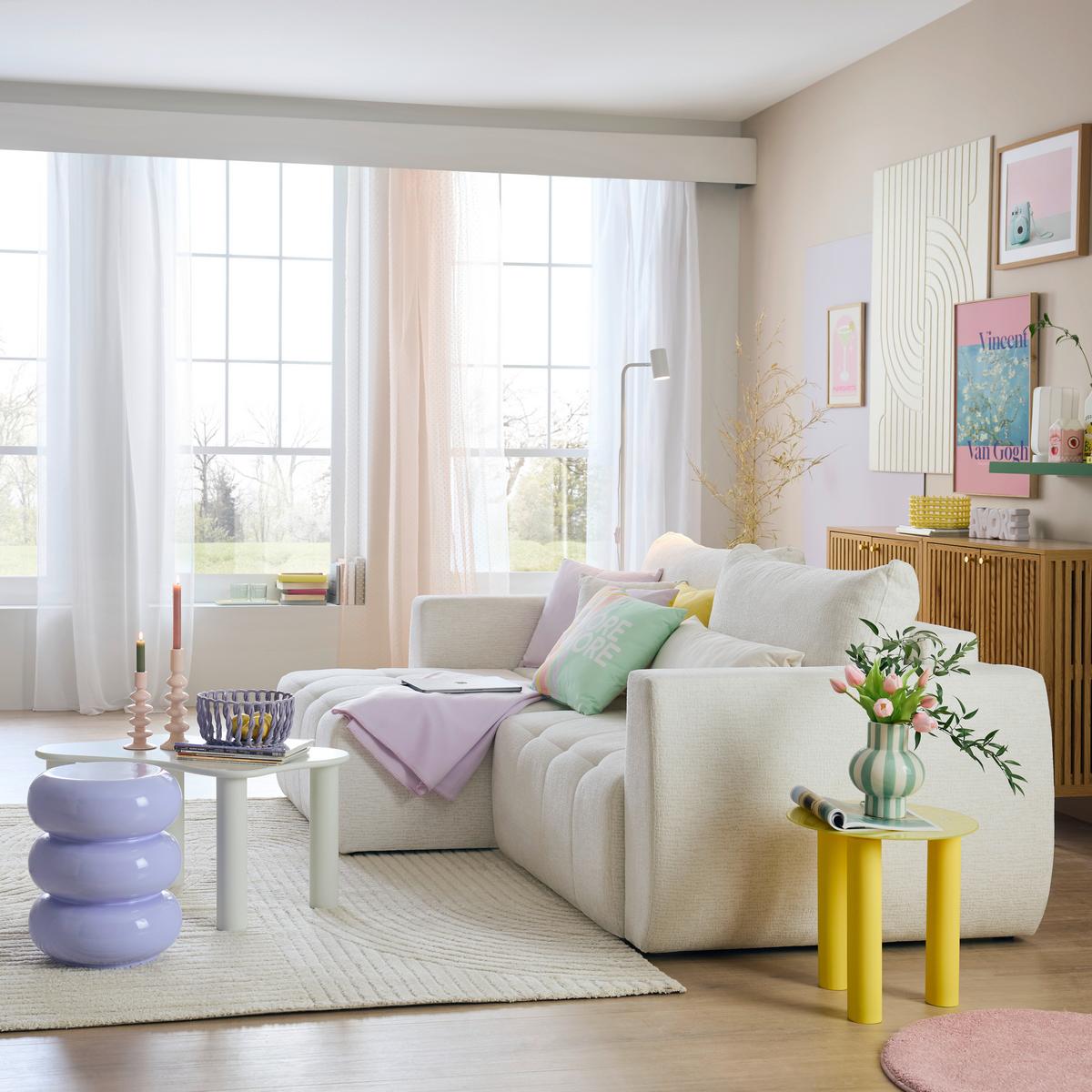 Končana Zavesa Mila - oranžna, Konvencionalno, tekstil (135/245cm) - Based