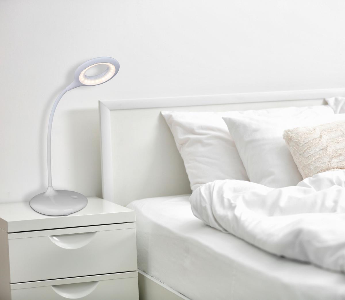 Led Stolna Svjetiljka Pia - bijela, Basics, plastika (40/12,5/49cm) - Globo