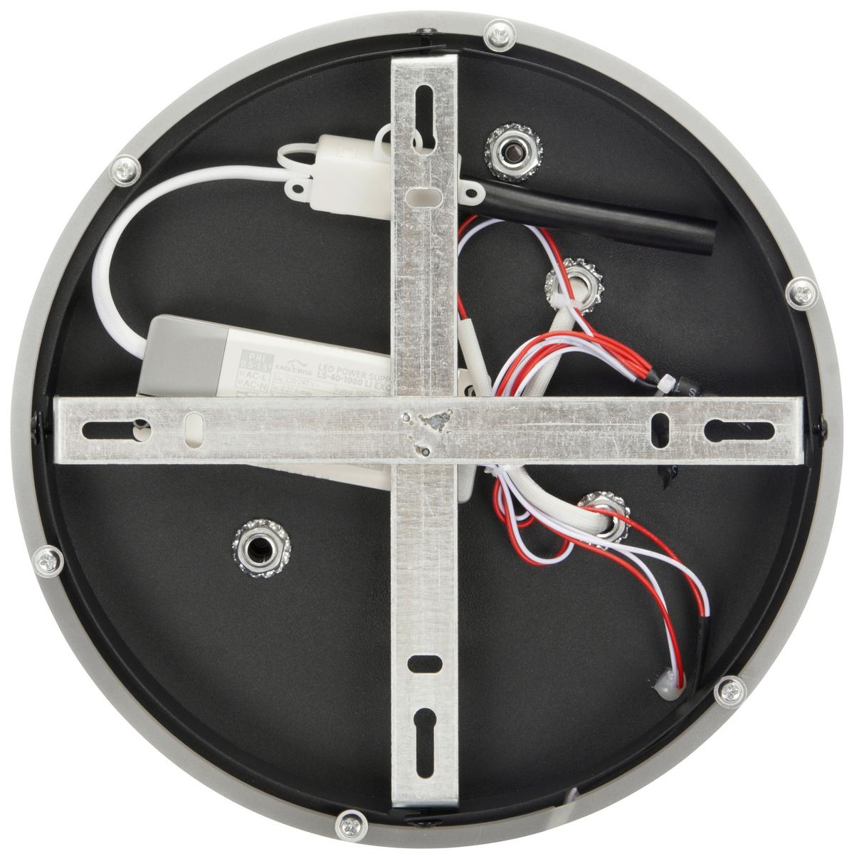 LED-Deckenleuchte Cool Schwarz max. 40 Watt - Schwarz, MODERN, Kunststoff/Metall (52/43/7cm)