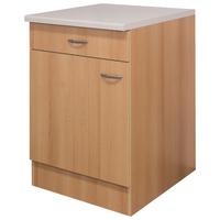SZAFKA KUCHENNA DOLNA NANO - beżowy/kolor bukowy, Modern, materiał drewnopochodny/tworzywo sztuczne (60/85/57cm) - MID.YOU