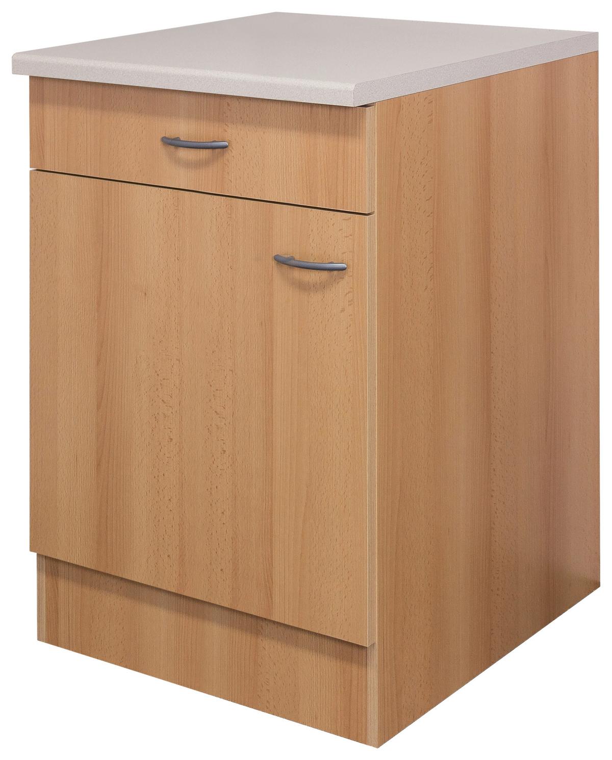 SZAFKA KUCHENNA DOLNA NANO - beżowy/kolor bukowy, Modern, materiał drewnopochodny/tworzywo sztuczne (60/85/57cm) - MID.YOU