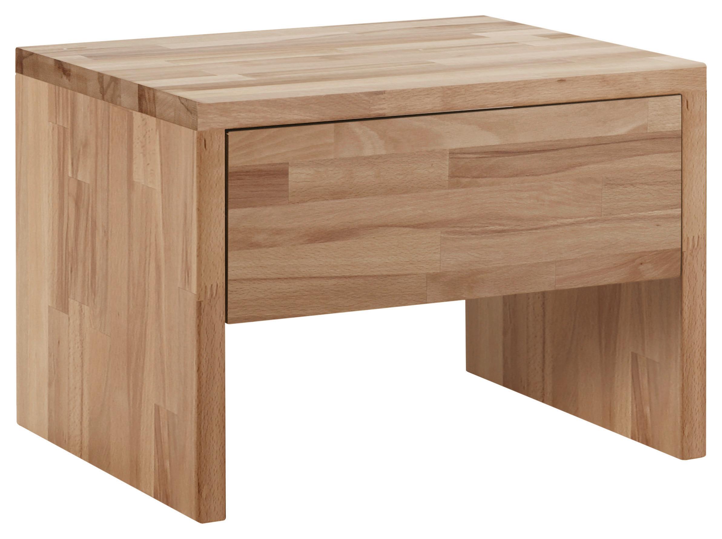 SZAFKA NOCNA SALVA - kolor bukowy/buk twardzielowy, Natur, drewno (48/35/40cm) - Hasena