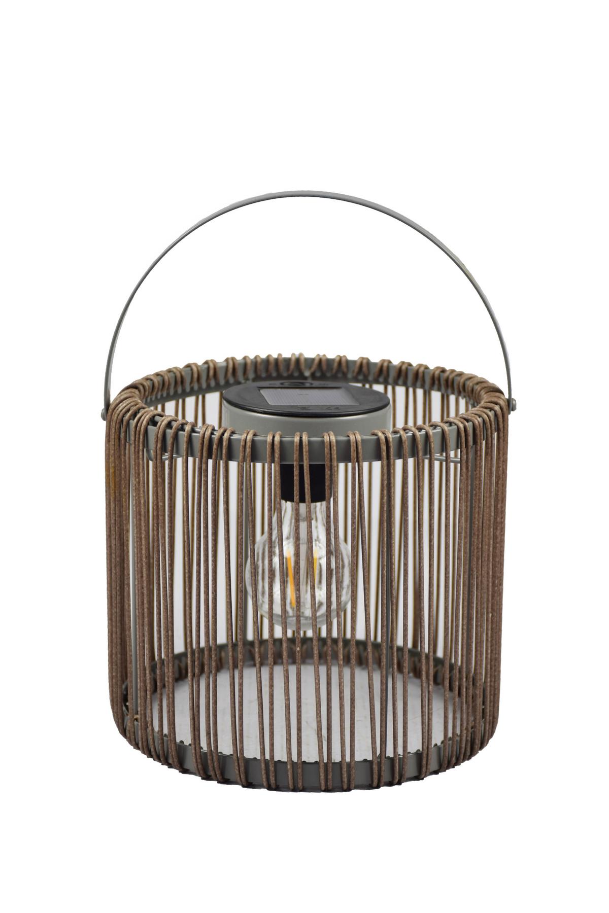 Szolárlámpa Andrei - barna, Modern, műanyag/fém (20/17-27cm) - Modern Living
