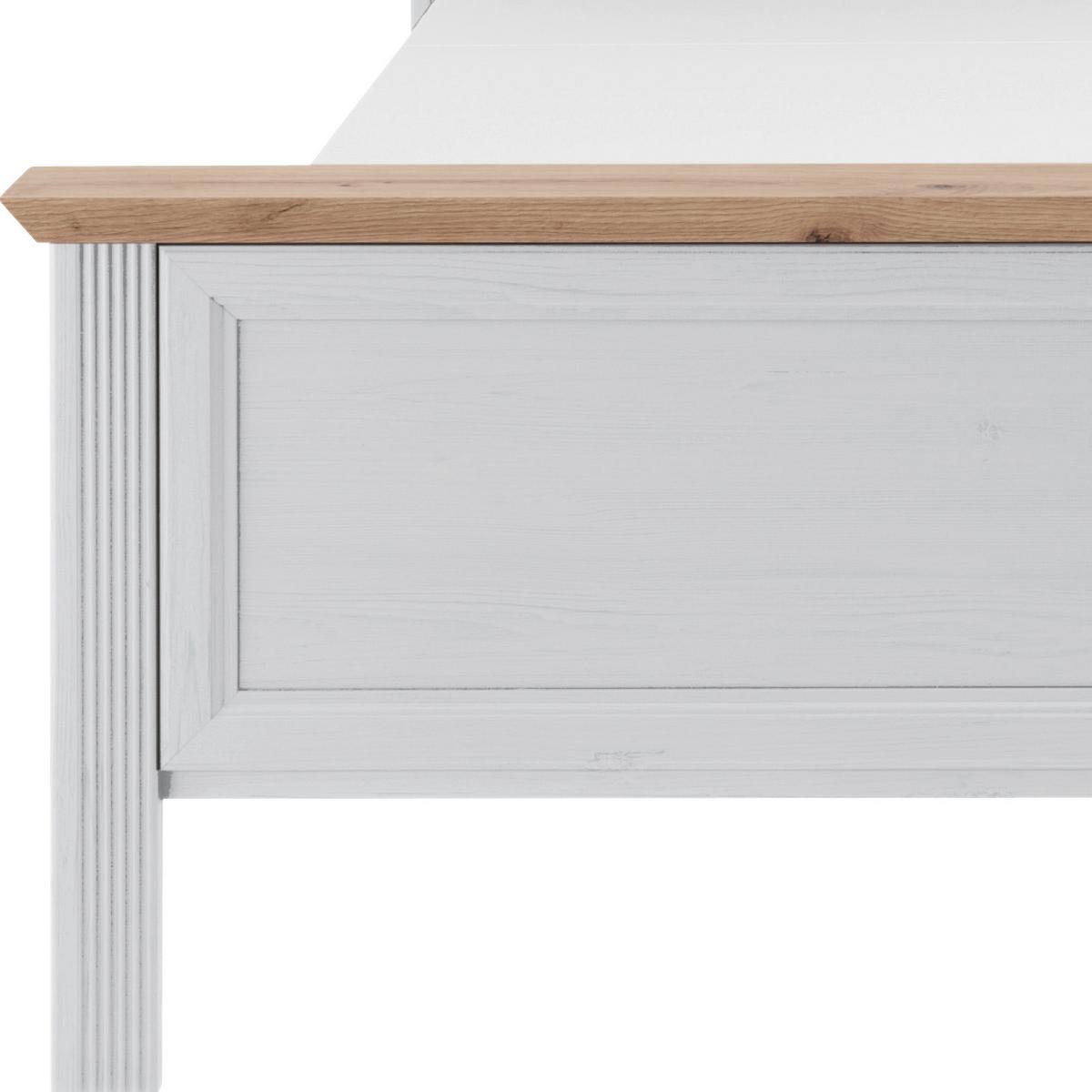 Klasični Krevet Jasmin Ii - bijela/hrast Artisan, Lifestyle, drvni materijal/plastika (180/200cm) - Modern Living