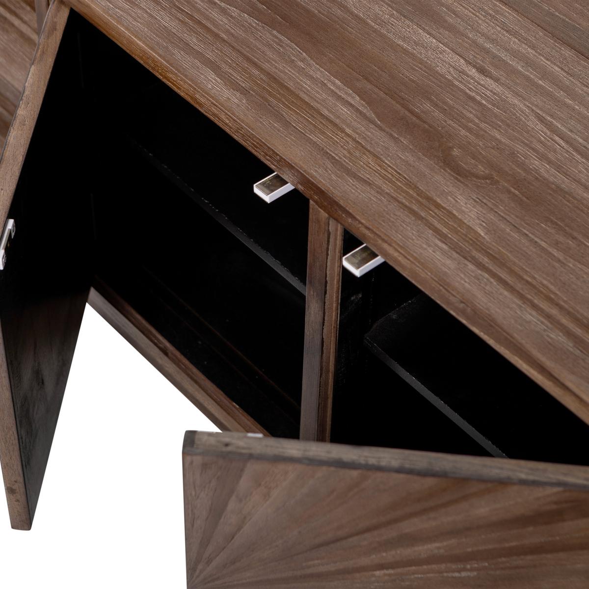 LOWBOARD Sun Braun B: 200cm - Braun, Design, Holz (200/45/44cm) - Livetastic