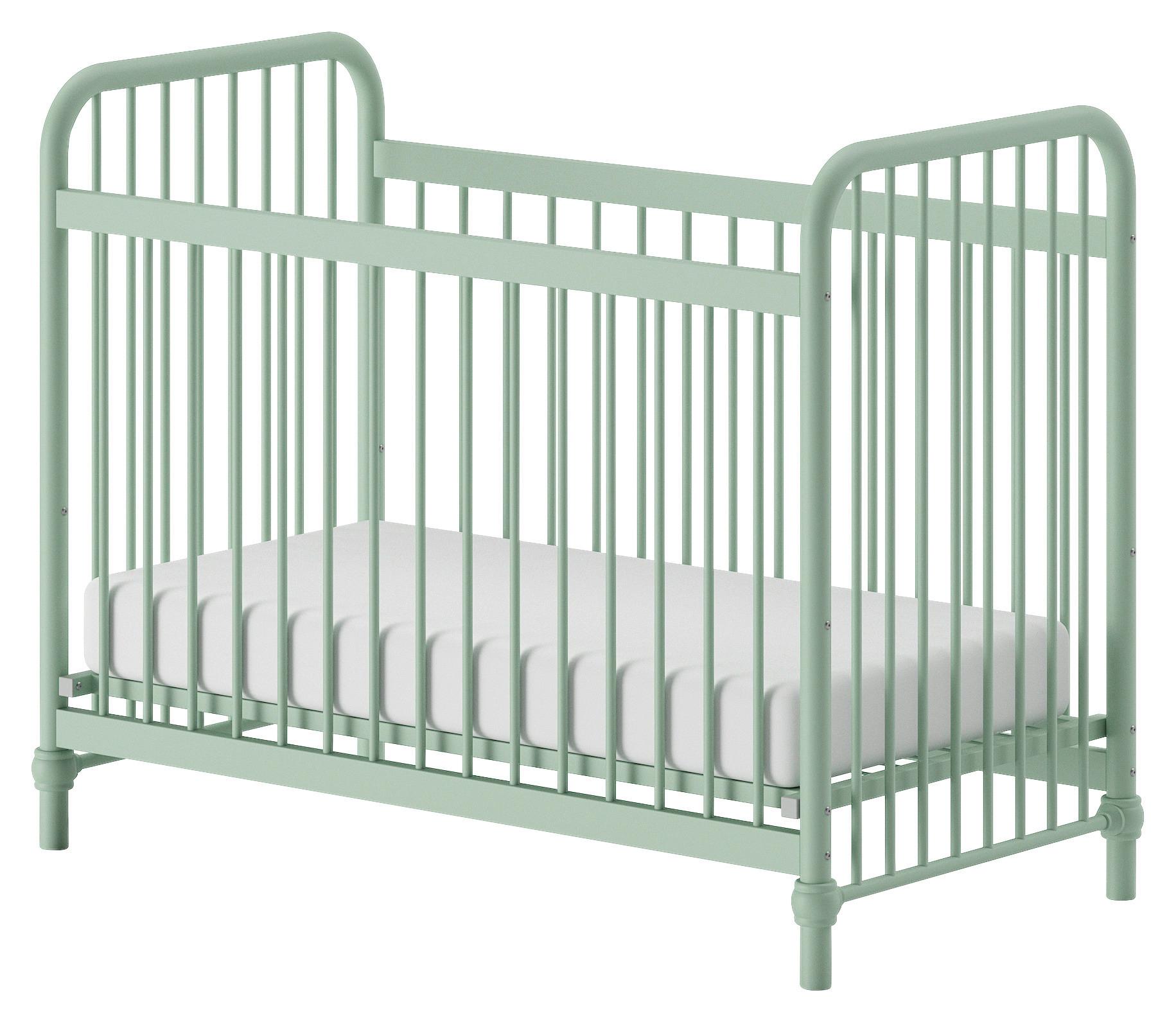 Gitterbett Bronxx ca. 60x120 cm Grün Matt - Grün, ROMANTIK / LANDHAUS, Metall (60/120cm) - MID.YOU