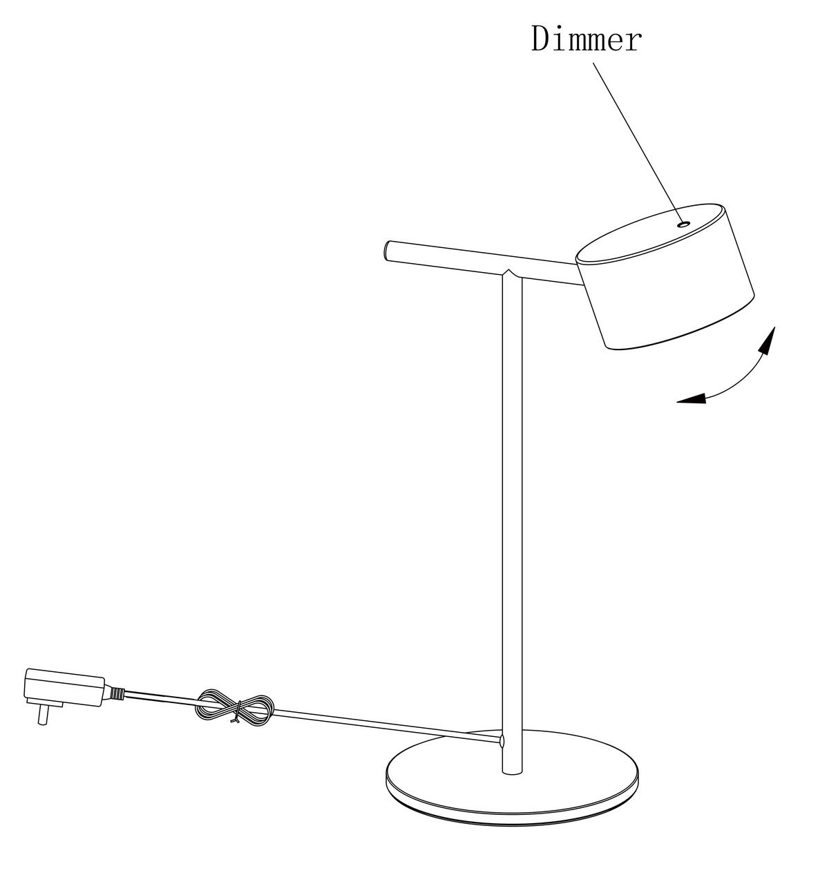 LAMPA STOŁOWA 44517/08/41 - GIAN - brązowy, Design, metal (16/24.5/40cm) - Lucide