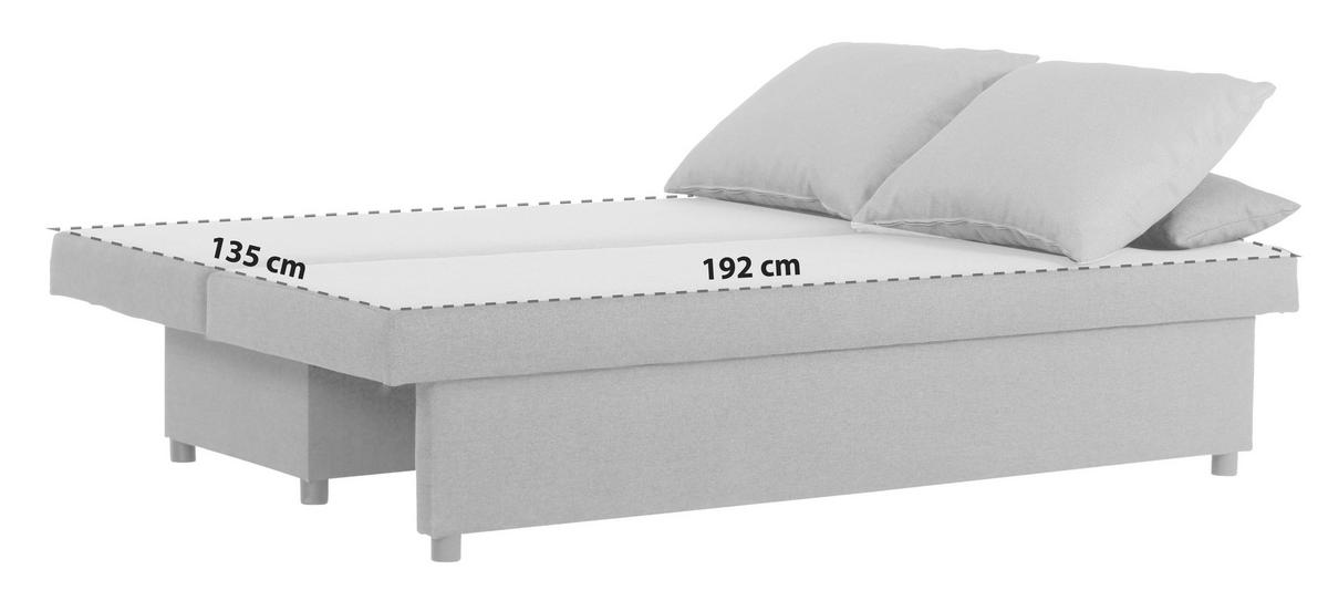 Trosjed Na Razvlačenje Neo *ph* - tamno siva/plava, Basics, tekstil/plastika (192/82/82cm) - Best Price