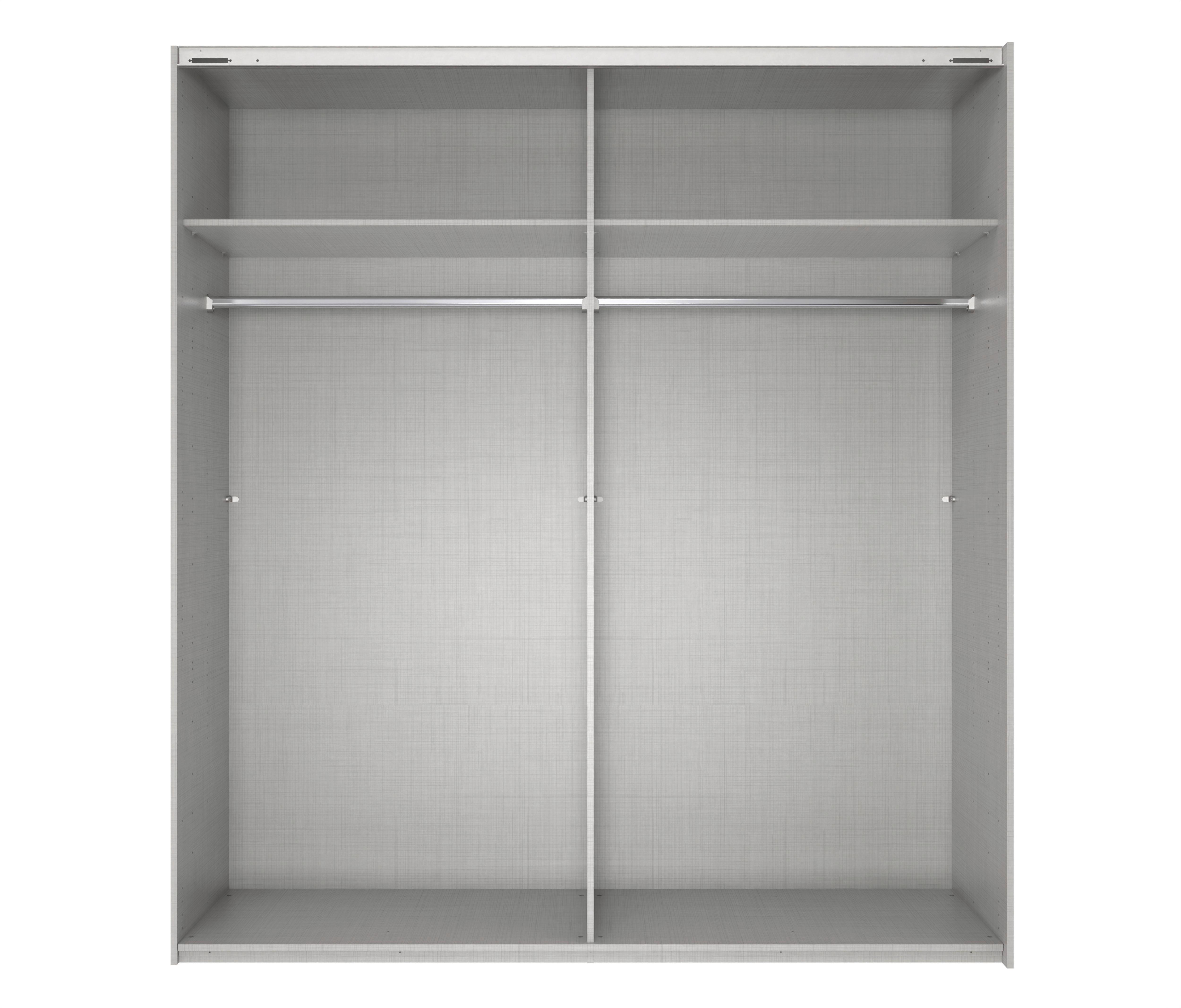 Omara Z Drsnimi Vrati Katar - zlate barve/bela, Moderno, kovina/steklo (225/208/64cm) - Mömax