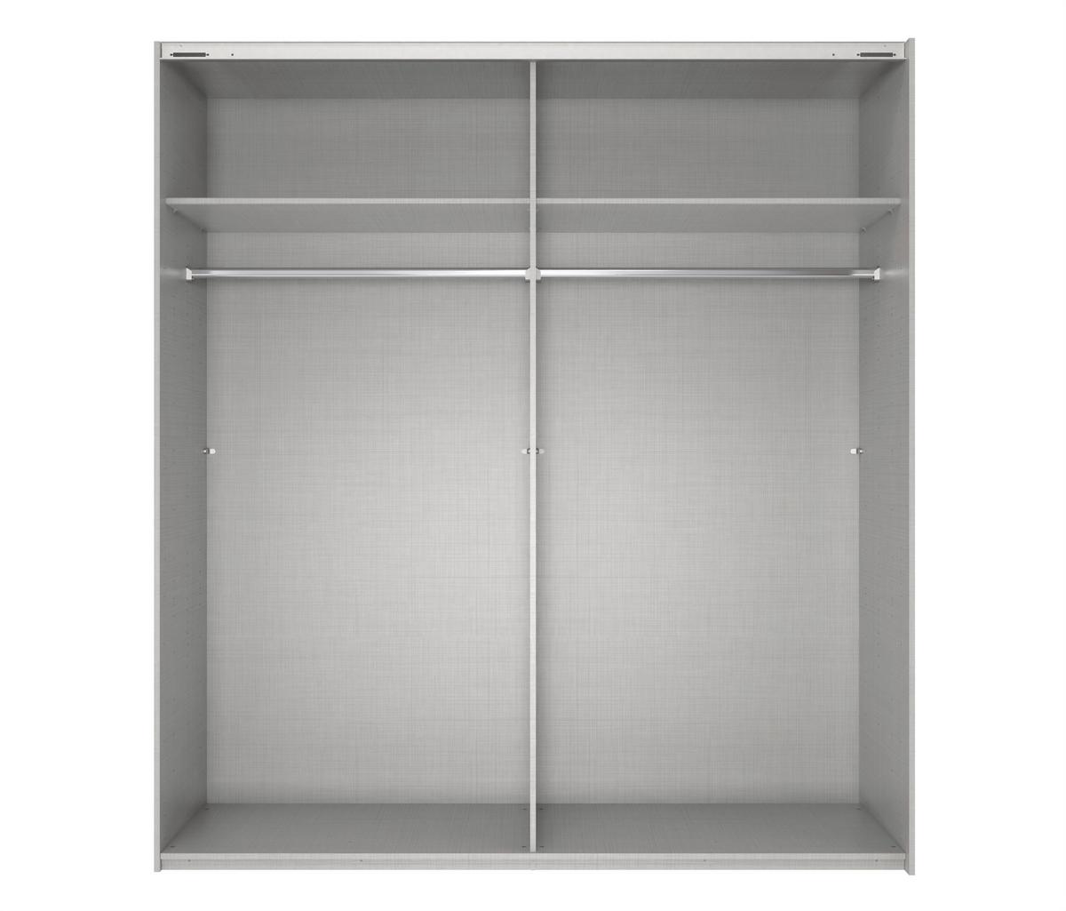 Schwebetürenschrank Katar Weiß/Goldfarben - Goldfarben/Weiß, MODERN, Glas/Holzwerkstoff (225/208/64cm) - Mömax