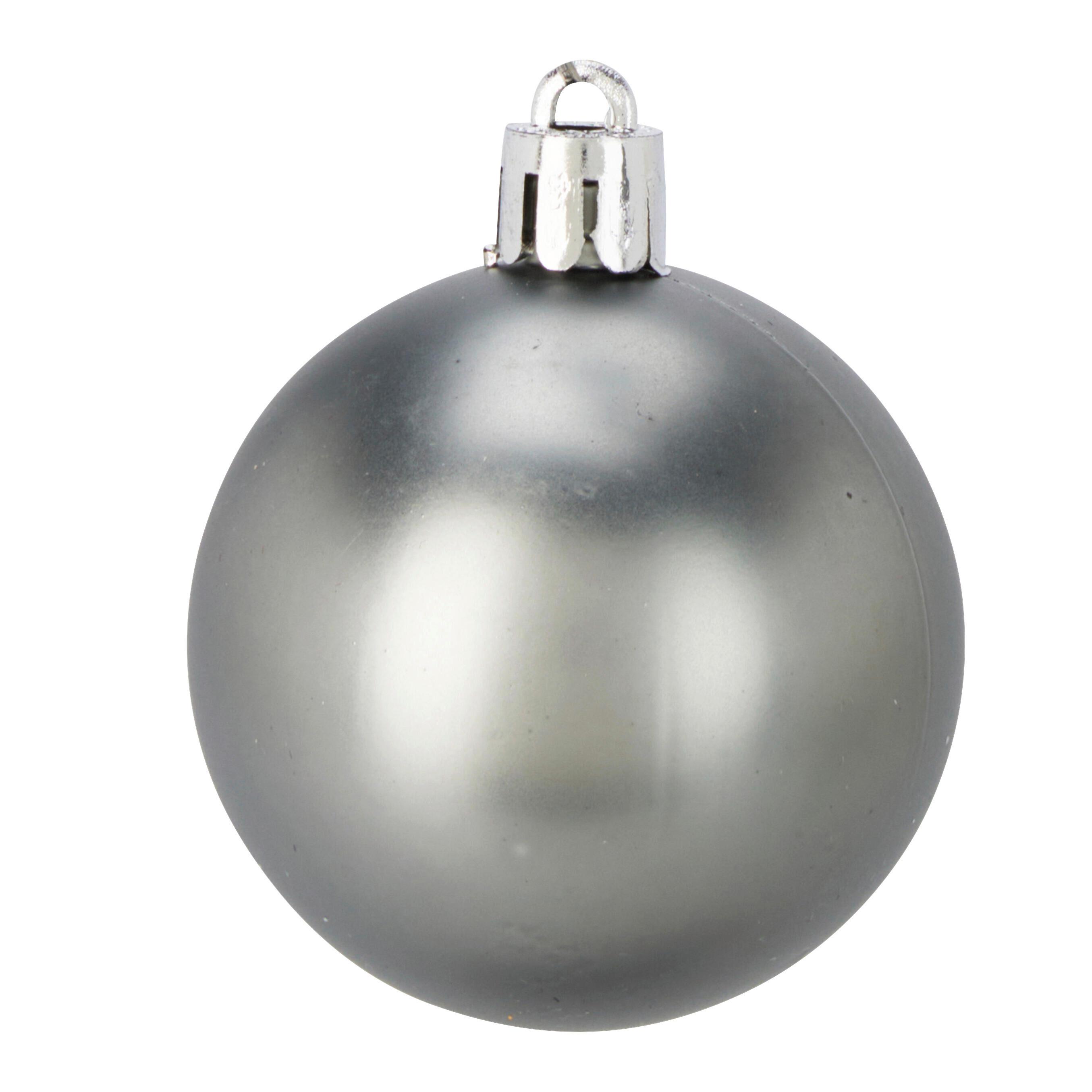 Christbaumkugel-Set Romy Silberfarben 16-teilig - Silberfarben, KONVENTIONELL, Kunststoff (5cm) - Mömax