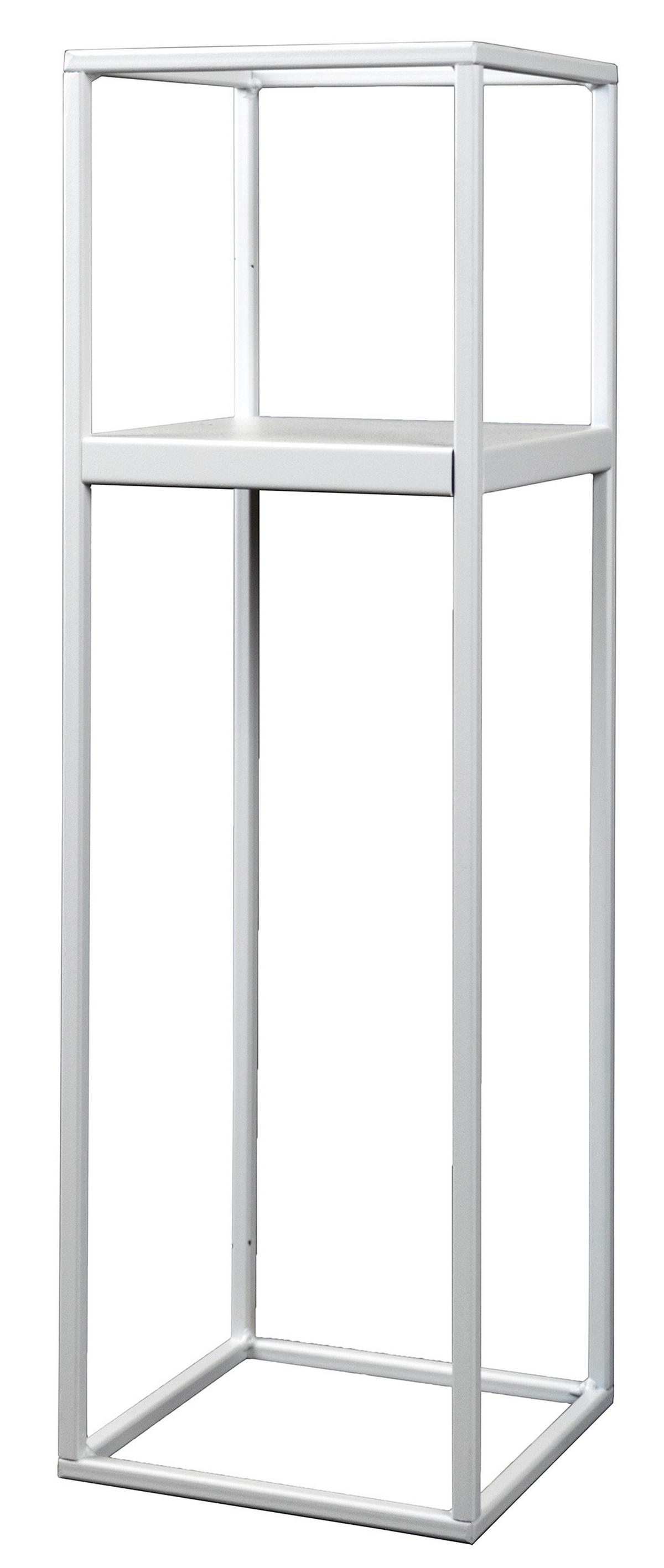 Blumenständer Weiß - Weiß, Basics, Metall (19/62/19cm)