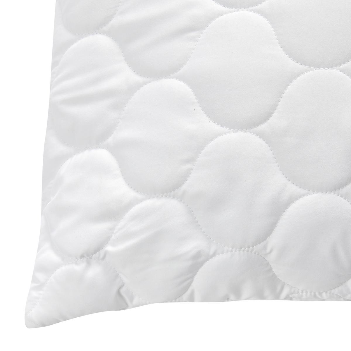 Kopfkissen Aloe Vera in Weiß ca. 80x80cm - Weiß, KONVENTIONELL, Textil (80/80cm) - Nadana