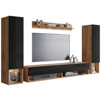 Dnevni Regal Amadeo 2, Barva Hrasta Wotan, Črna, 4-Delno - hrast wotan/črna, Basics, leseni material (245/130/32cm) - P & B