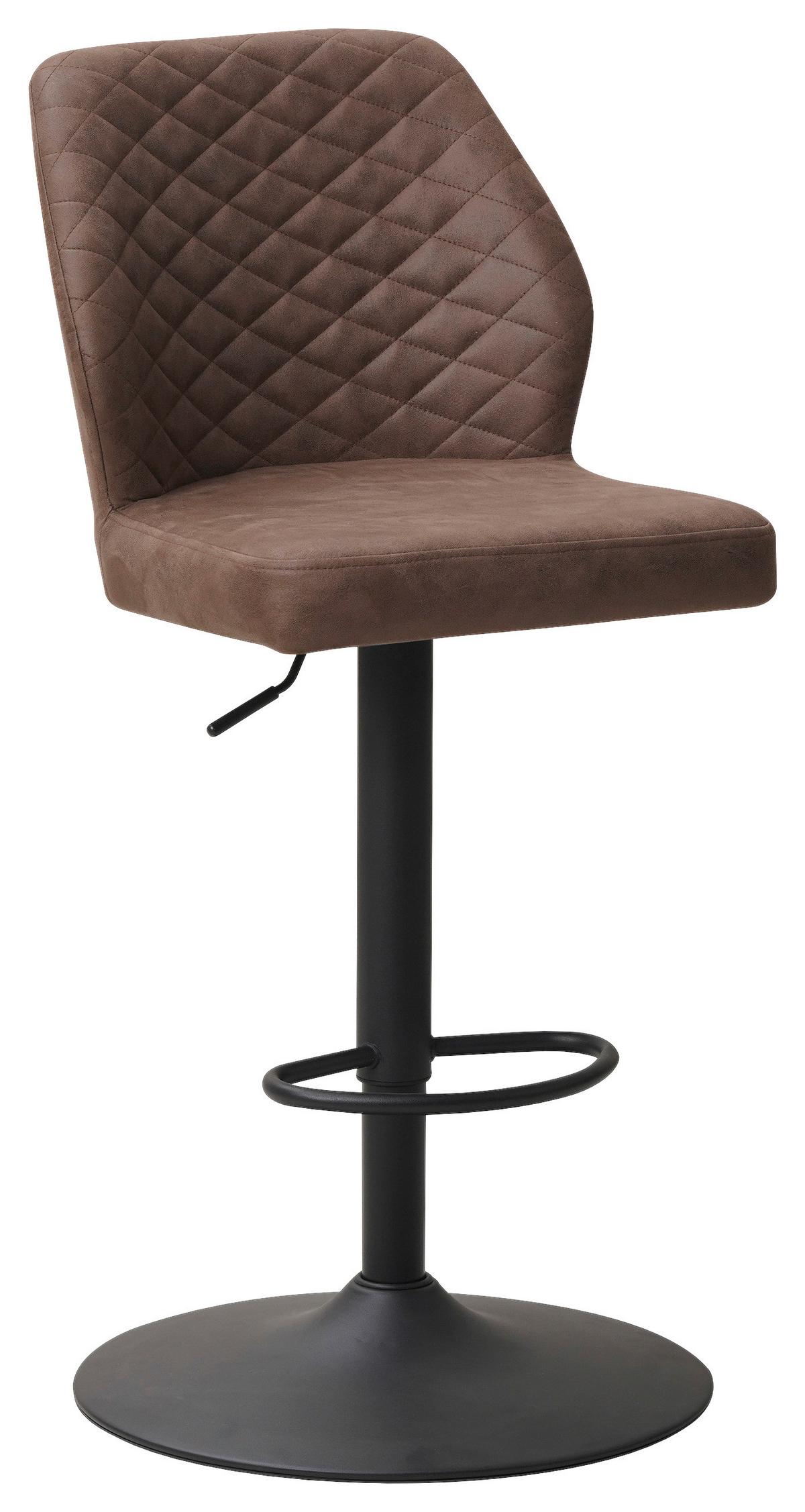 Barhocker-Set Grayson 2er-Set ca. 42x114 cm Taupe - Taupe/Schwarz, KONVENTIONELL, Textil/Metall (42/114/52cm) - MID.YOU