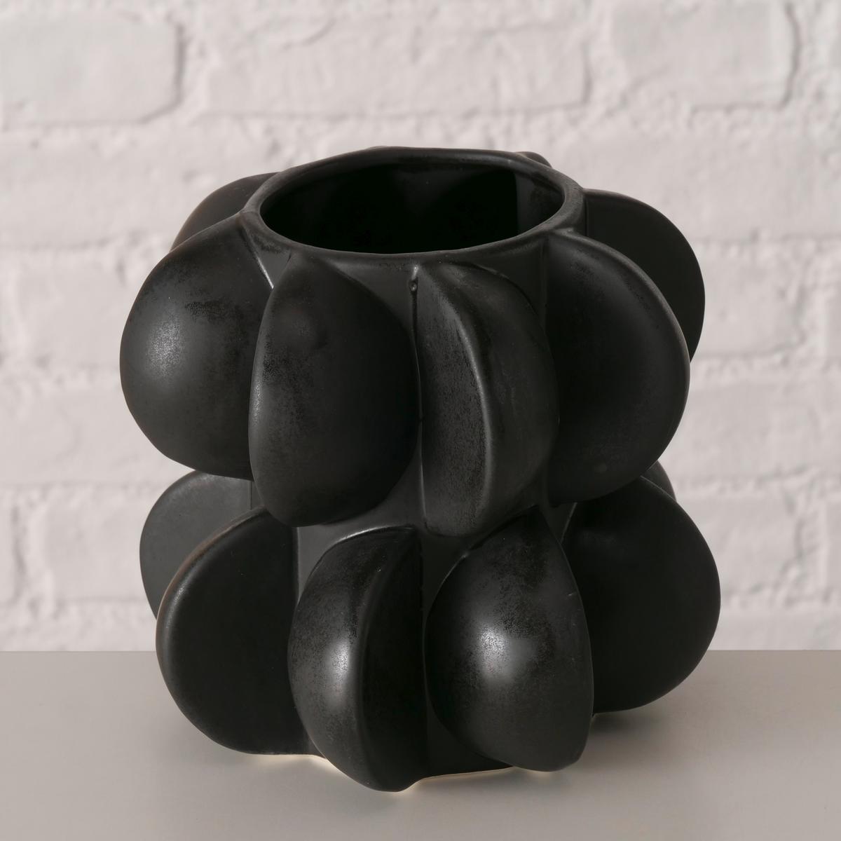 Vase Meritt I Schwarz - Schwarz, Modern, Keramik (16,5/15,3cm) - Mömax