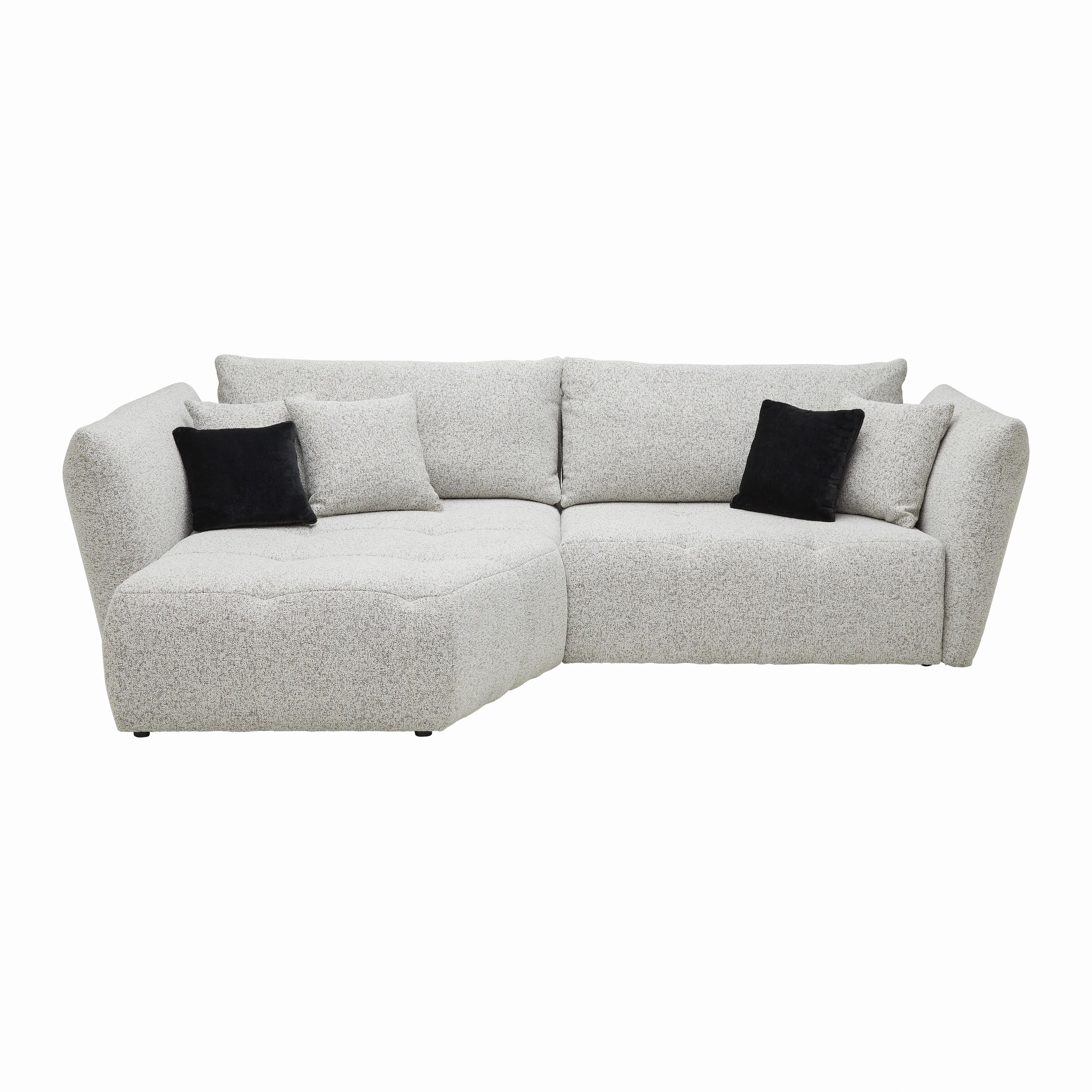 Wohnlandschaft Bonny Beige - Beige/Schwarz, MODERN, Holz/Textil (193/300cm) - Premium Living