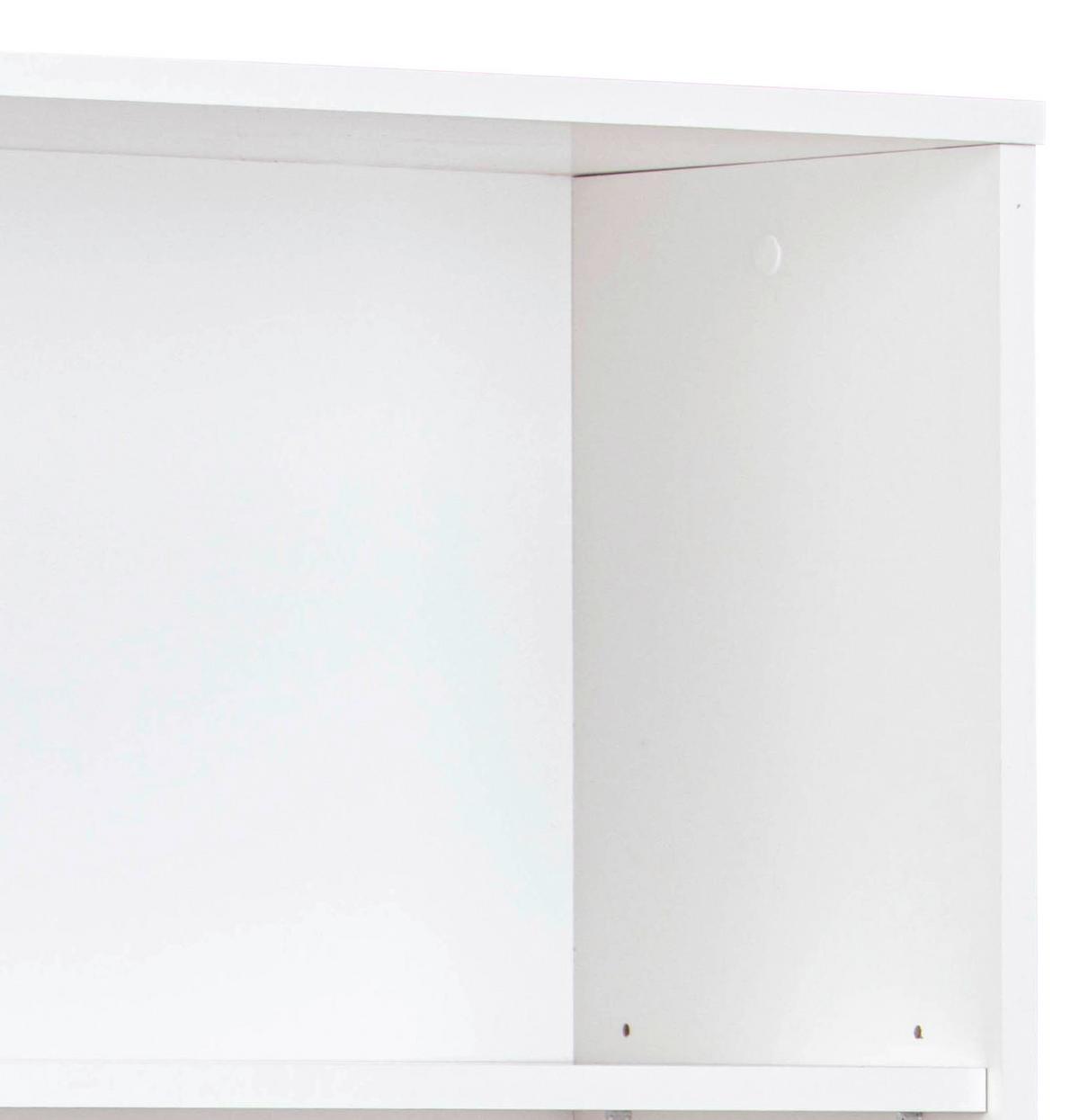 Standregal Arco ca. 60x180 cm Weiß - Schwarz/Weiß, Basics, Holzwerkstoff/Kunststoff (60/180/30cm) - MID.YOU