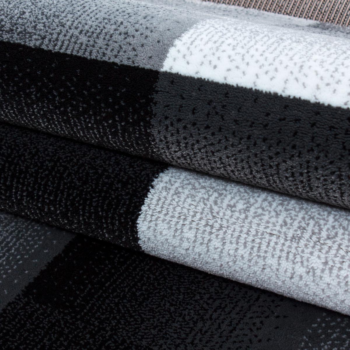 Flachwebeteppich Miami Schwarz ca. 140x200cm - Schwarz, Design, Textil (140/200cm) - Novel