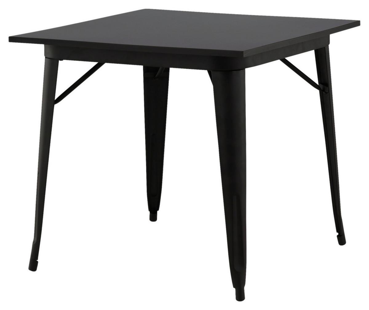 ESSTISCH TEMPE - Schwarz, Design, Holz/Holzwerkstoff (80/80/75cm) - Livetastic