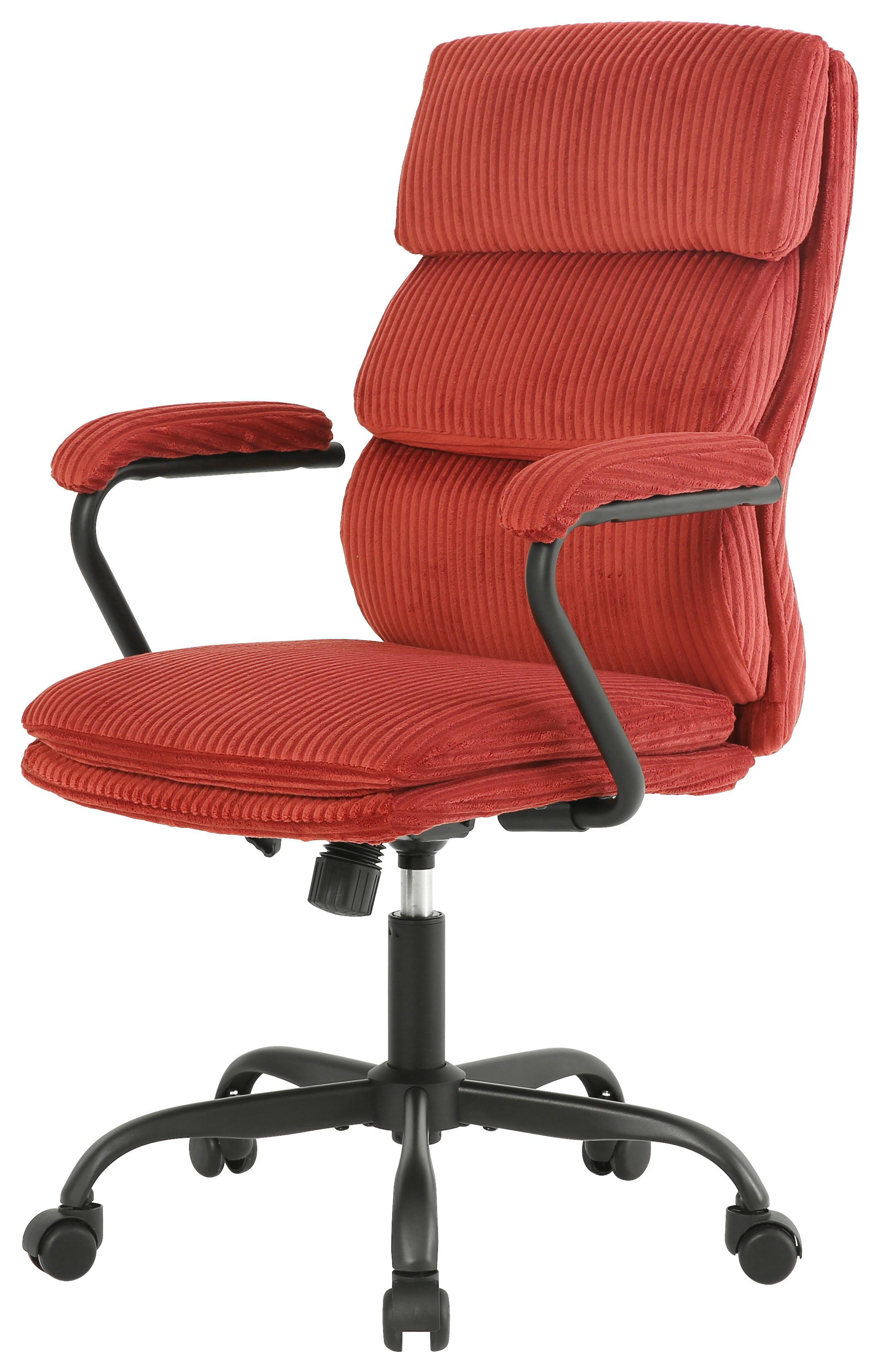 SNURRSTOL MANHATTAN 2 - röd/svart, Modern, metall/trä (58/102-112/64,5cm) - Mömax