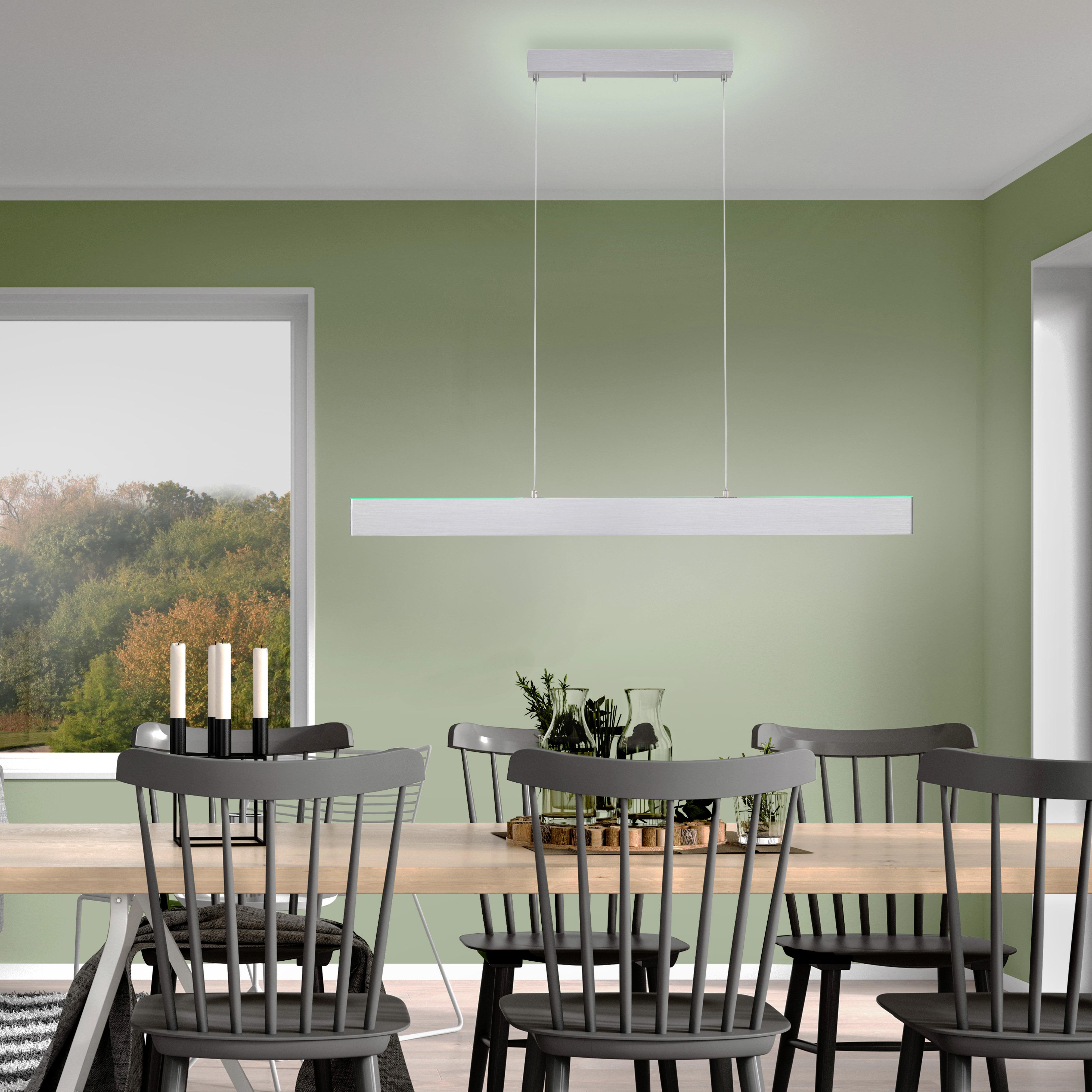 LED-Hängeleuchte Nila in Alufarben max. 28 Watt - Alufarben, MODERN, Kunststoff/Metall (121/8/120cm)