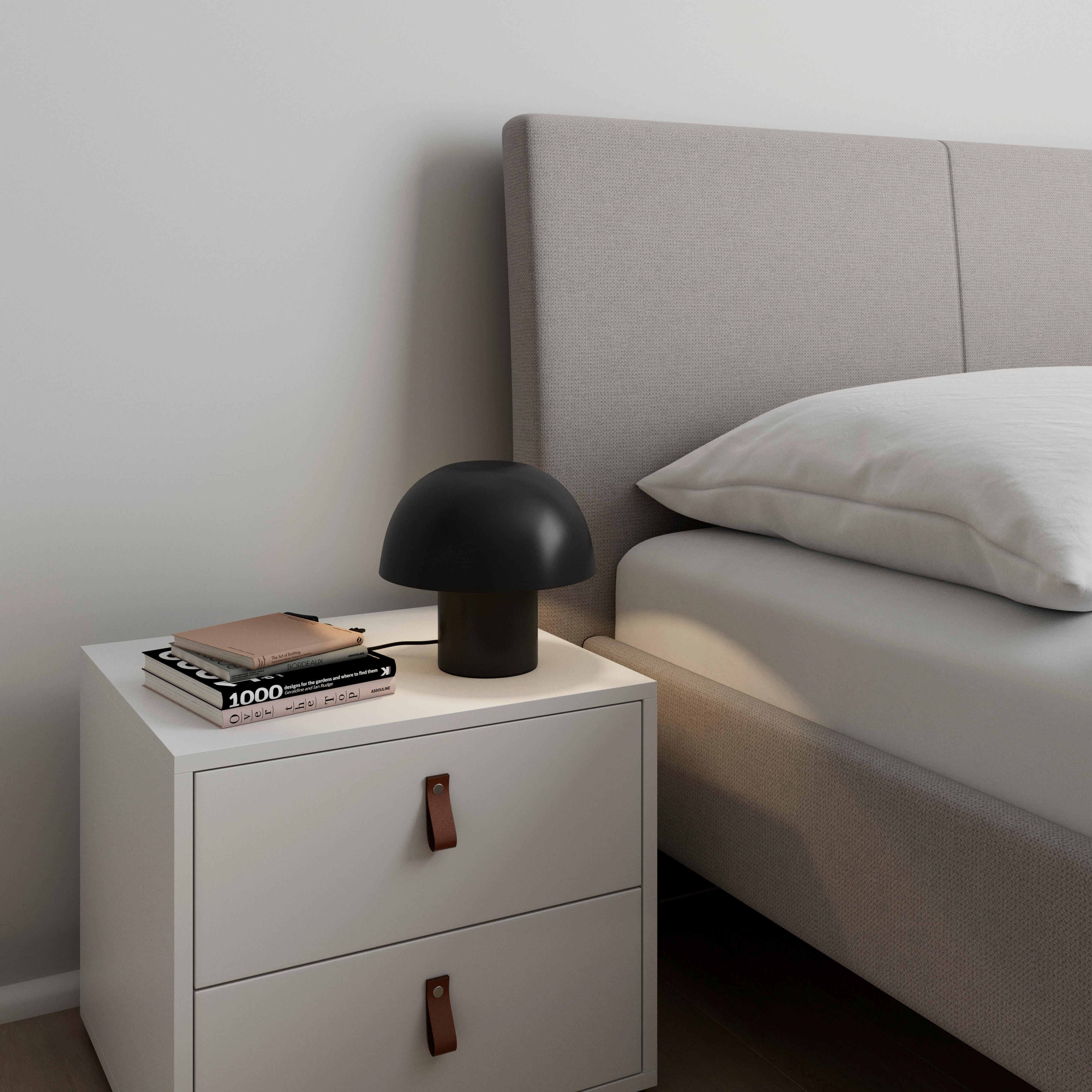 Tischleuchte Carla Schwarz max. 40 Watt - Schwarz, MODERN, Metall (22,5/22cm) - Bessagi Home