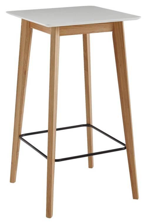 Bartisch Wohnling ca. 60x110x60 cm Weiß/Eiche - Weiß, MODERN, Holz/Holzwerkstoff (60/110/60cm) - MID.YOU
