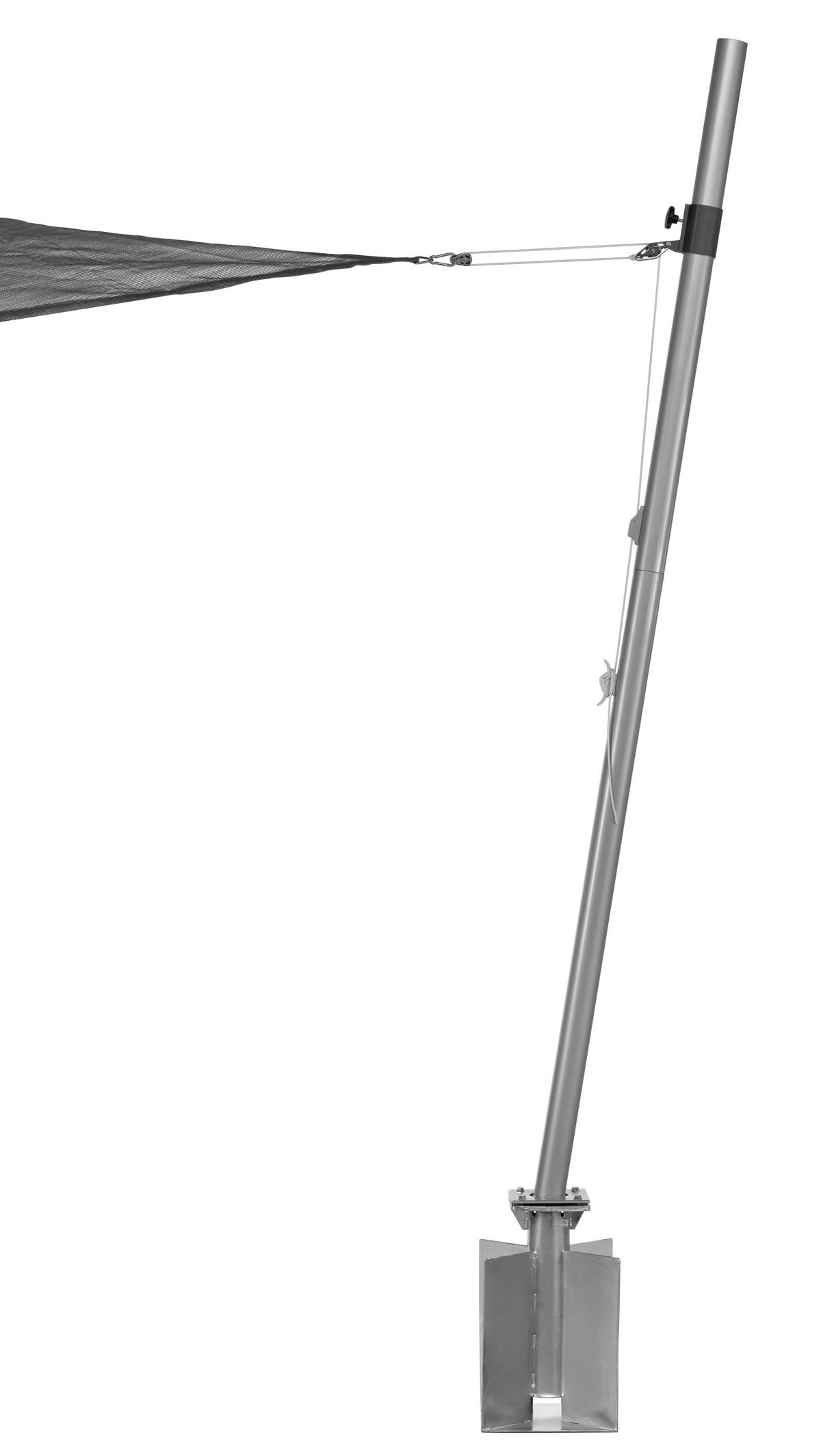 Schneider Sonnesegelzubehör Mast ca.6x240x6cm Edelstahl - Hellgrau, Basics, Metall (6/240/6cm) - Schneider