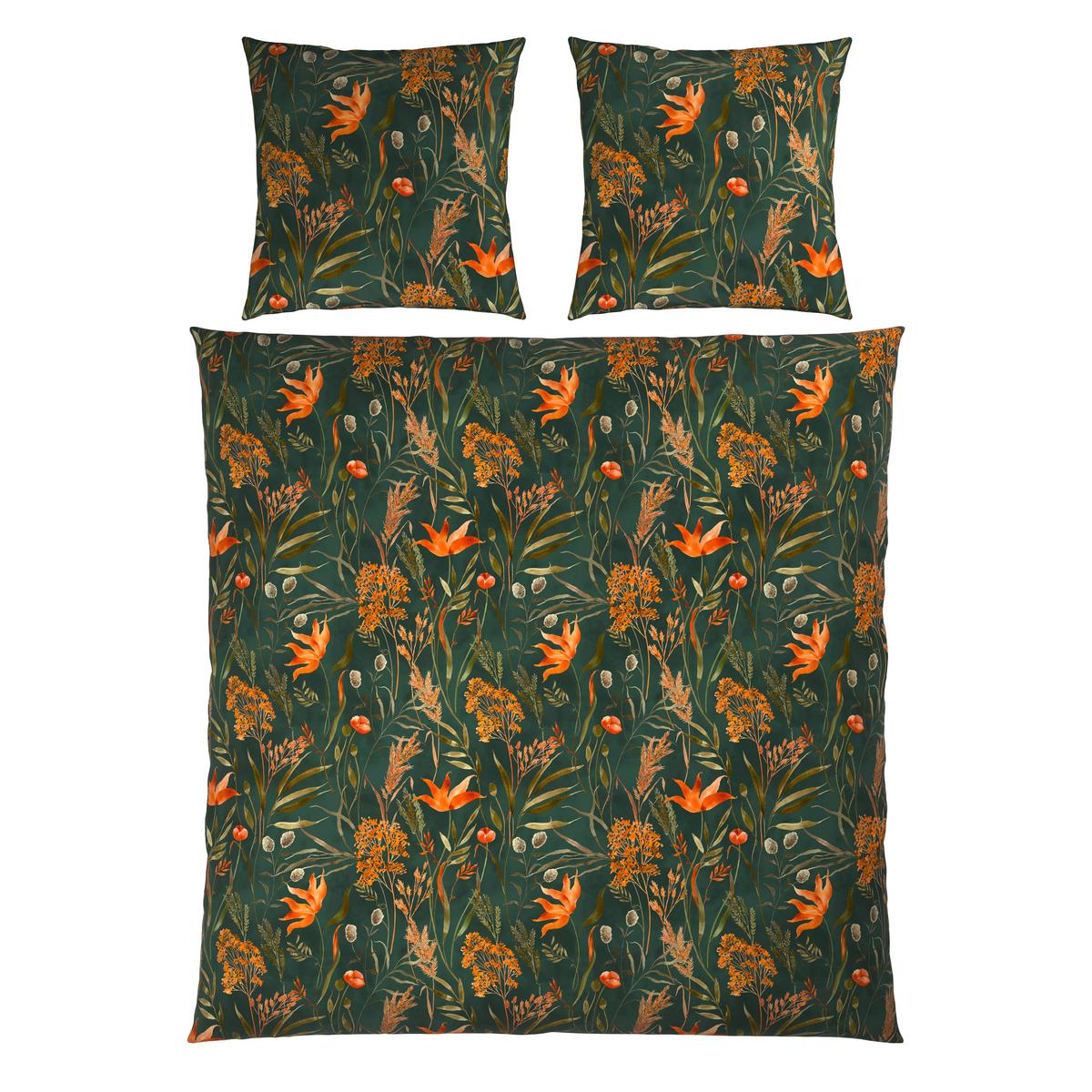 Bettwäsche Nora XXL Grün ca. 200x200cm - Grün, MODERN, Textil (200/200cm) - Mömax