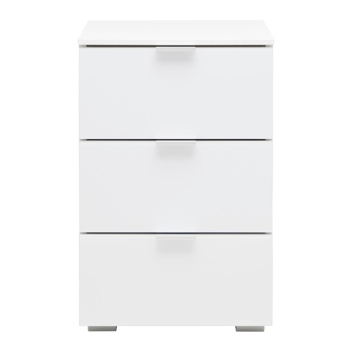 NOPTIERA FIFTY - alb, Konventionell, sticlă/material pe bază de lemn (40/61/42cm) - Premium Living