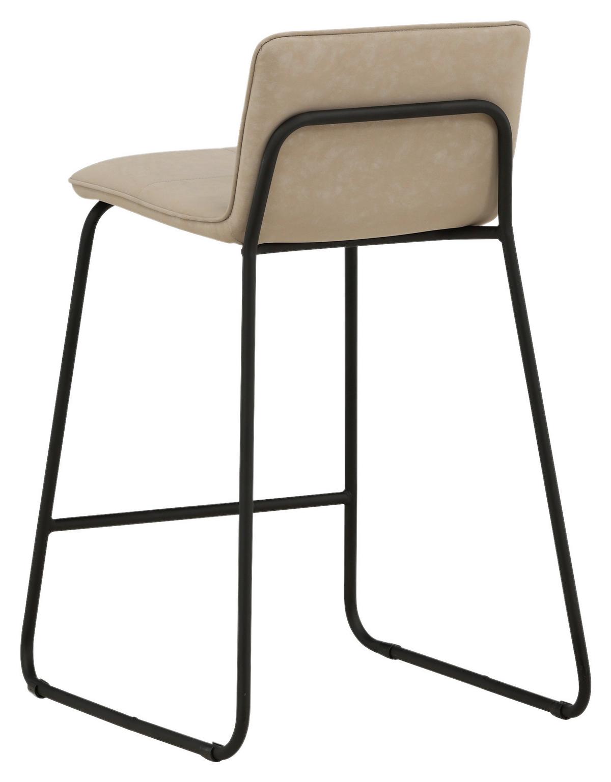 BARHOCKER-SET BISBEE - Beige/Schwarz, Design, Textil/Metall (41/84/50cm) - Livetastic