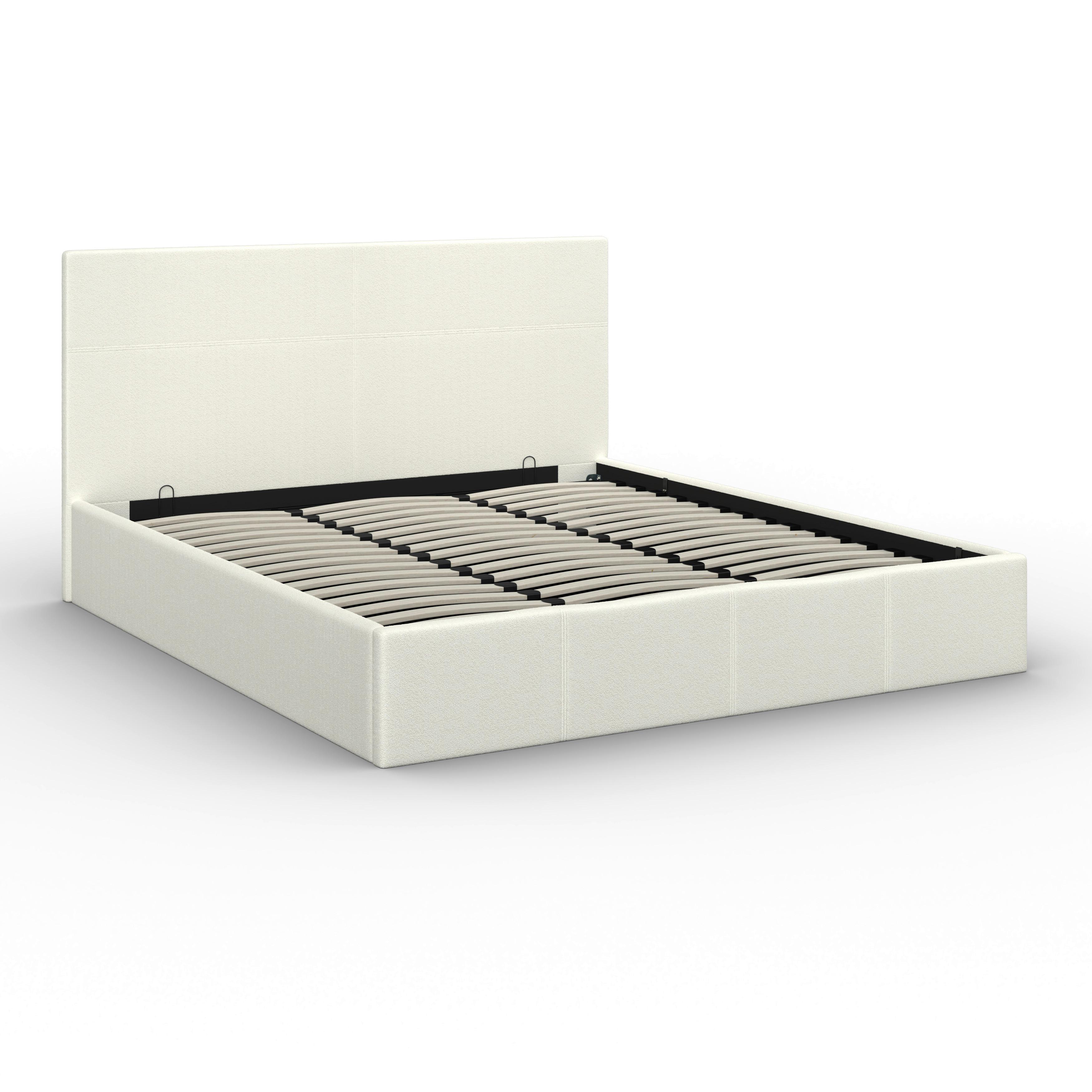 STOPPAD SÄNG YARA - Elfenbein/svart, Modern, metall/trämaterial (180/200cm) - Bessagi Home