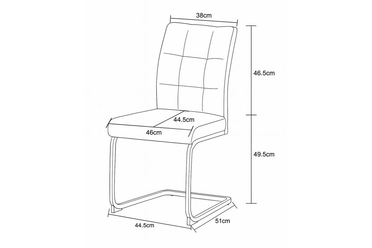 SCHWINGSTUHL-SET FRIEDA - Creme/Schwarz, Modern, Textil/Metall (47/94/61cm) - MID.YOU
