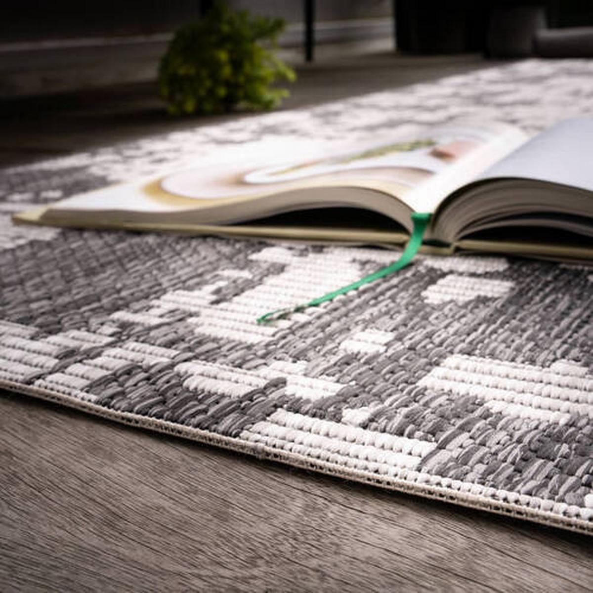 Flachwebeteppich My Tallinn 542 - Grau, Design, Textil (160/230cm)