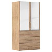 Omara S Klasičnimi Vrati Evelyn, Barva Hrasta - hrast sonoma, Design, umetna masa/steklo (101/197/60cm) - Novel