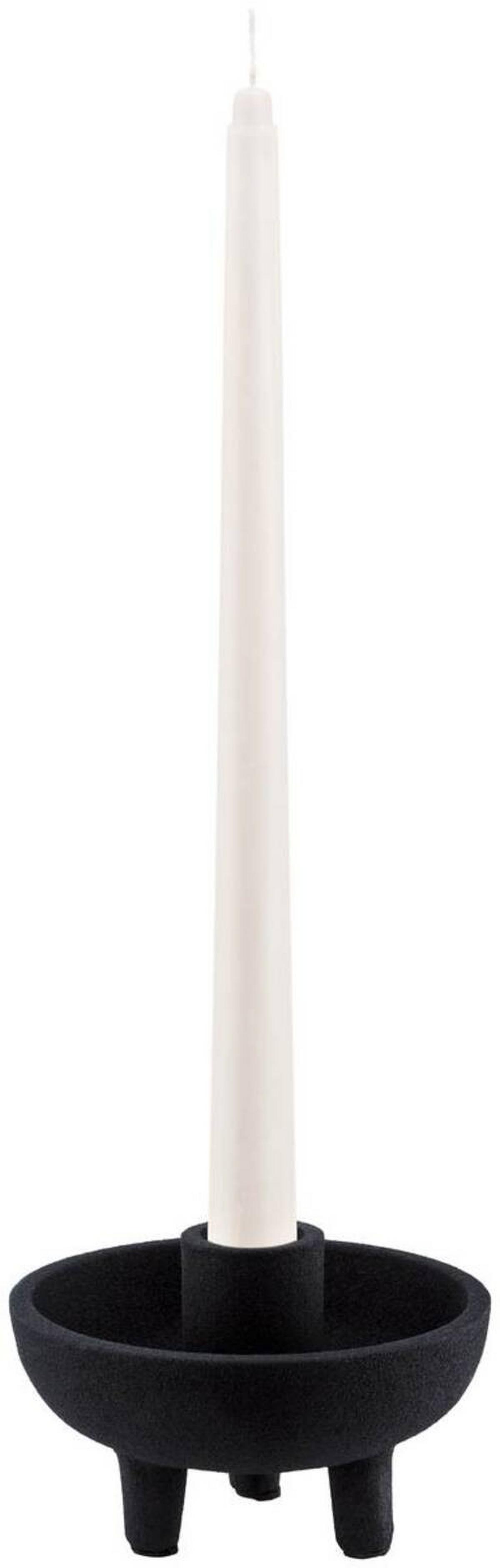 Gyertyatartó Manu - fekete, Modern, fém (10/8cm)