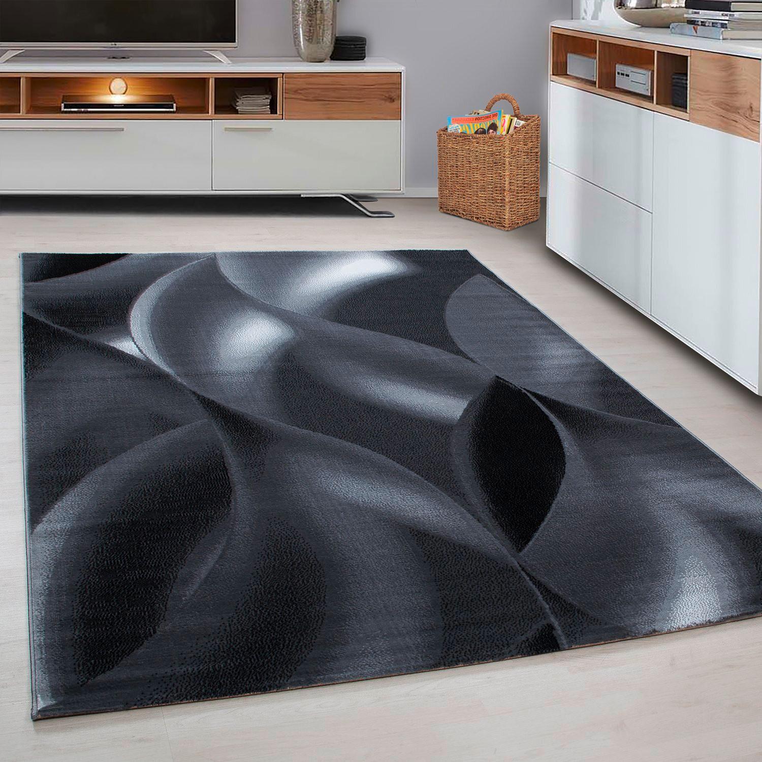 Webteppich Plus Schwarz ca. 80x300cm - Schwarz, KONVENTIONELL, Textil (80/300cm) - Novel