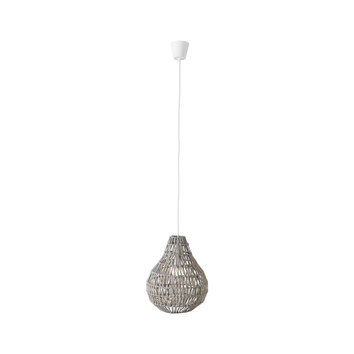 Viseča Svetilka Jade, Ø Ca. 30 Cm, 60 W - siva, Romantika, naravni materiali (30/147cm) - Modern Living