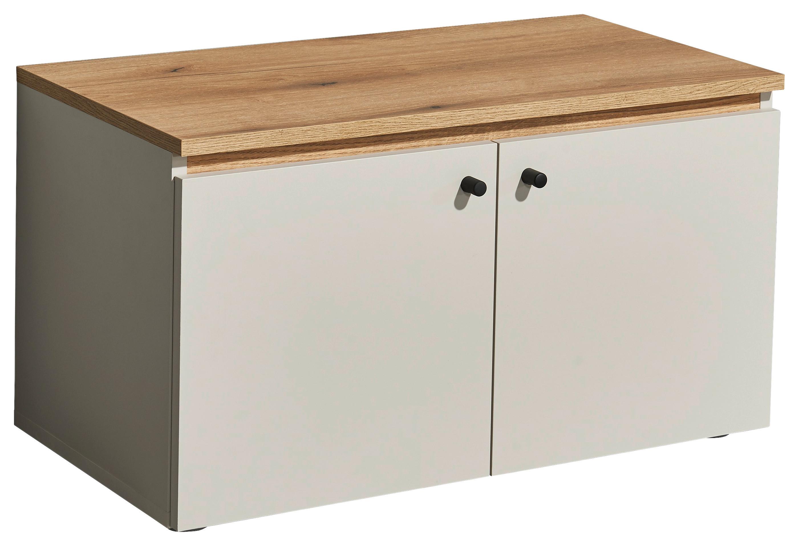 Garderobna Klop Lime, Kašmir, Barva Hrasta - črna/kašmir, Trend, umetna masa/leseni material (70/45/38cm) - Livetastic