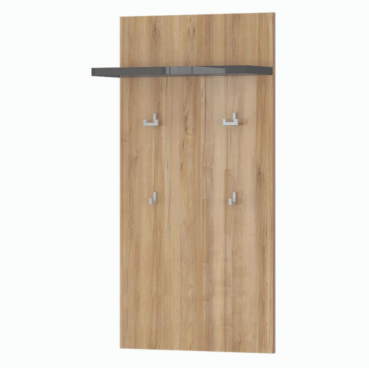 Előszobapanel Onyx - antracit/dió, Modern, faalapú anyag/fém (56/109/22cm)