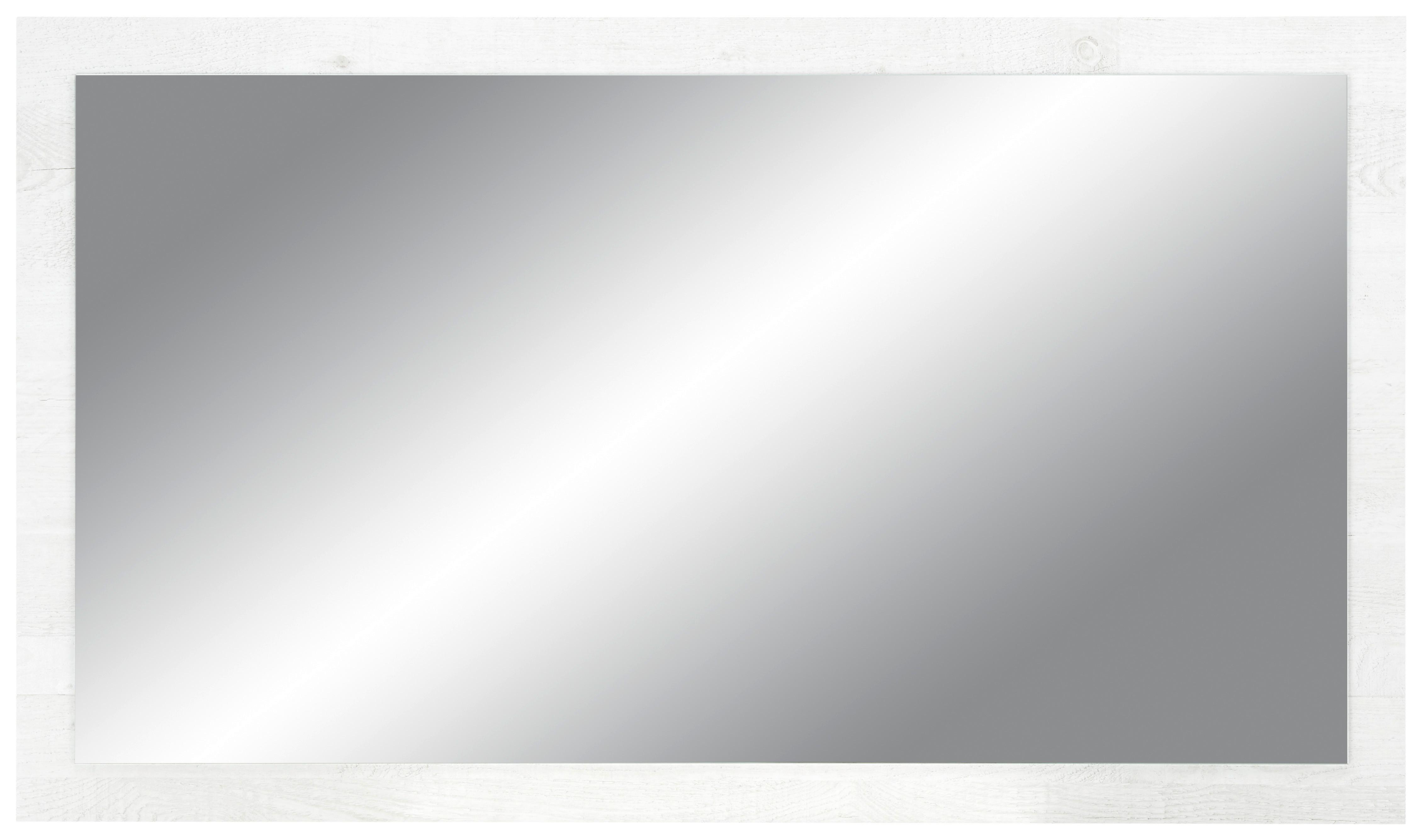 Fali Tükör Fehér Fenyő Szín Duro - Mandulafenyő, modern, Faalapú anyag (120/70/1,8cm) - Zandiara