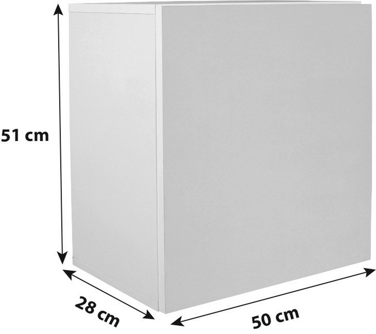 Viseča Omara Geno, Bela - bela, Moderno, leseni material (50/51/28cm) - Mömax