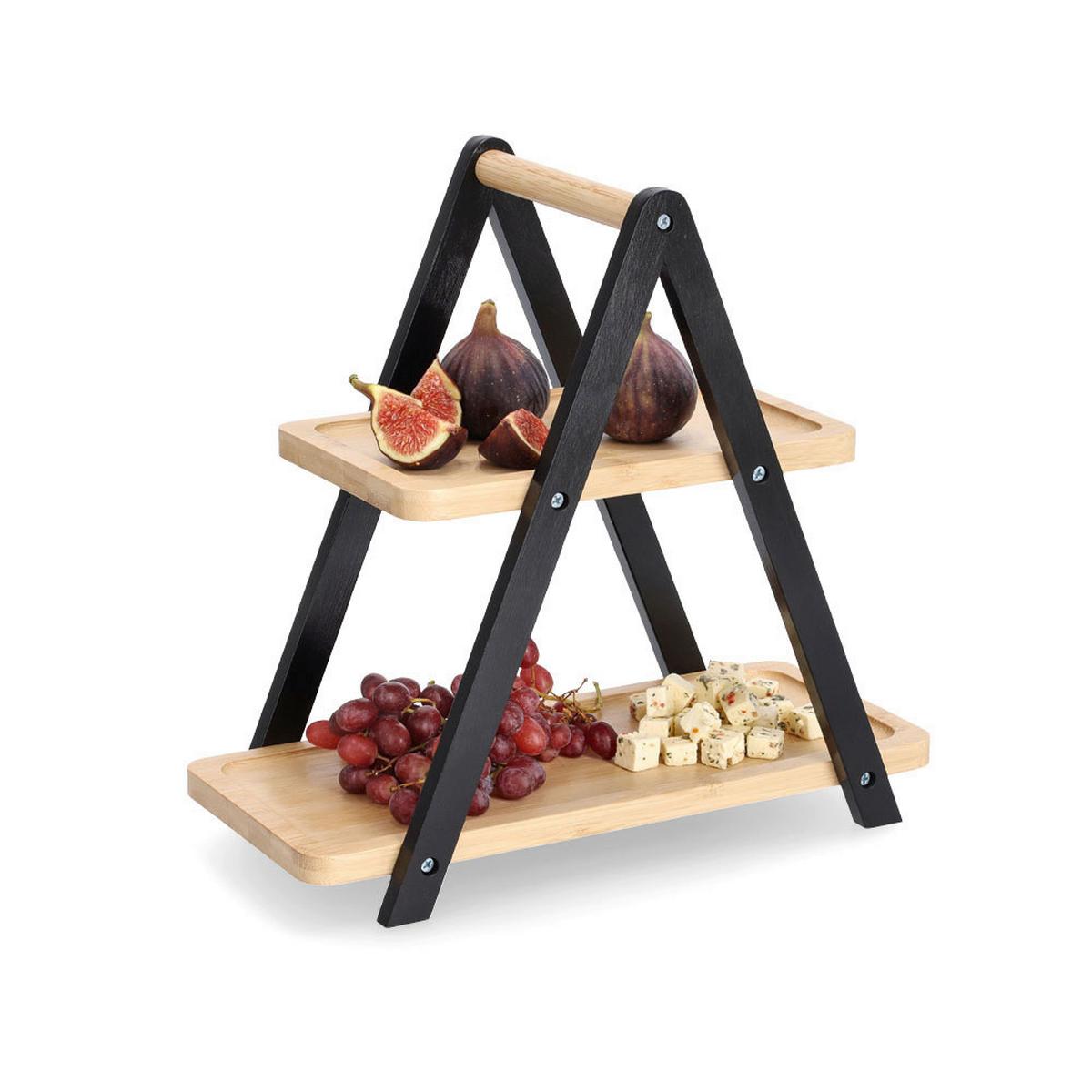ETAŻERKA 25354 - czarny, Basics, drewno (34/17,2/32cm) - Zeller Present