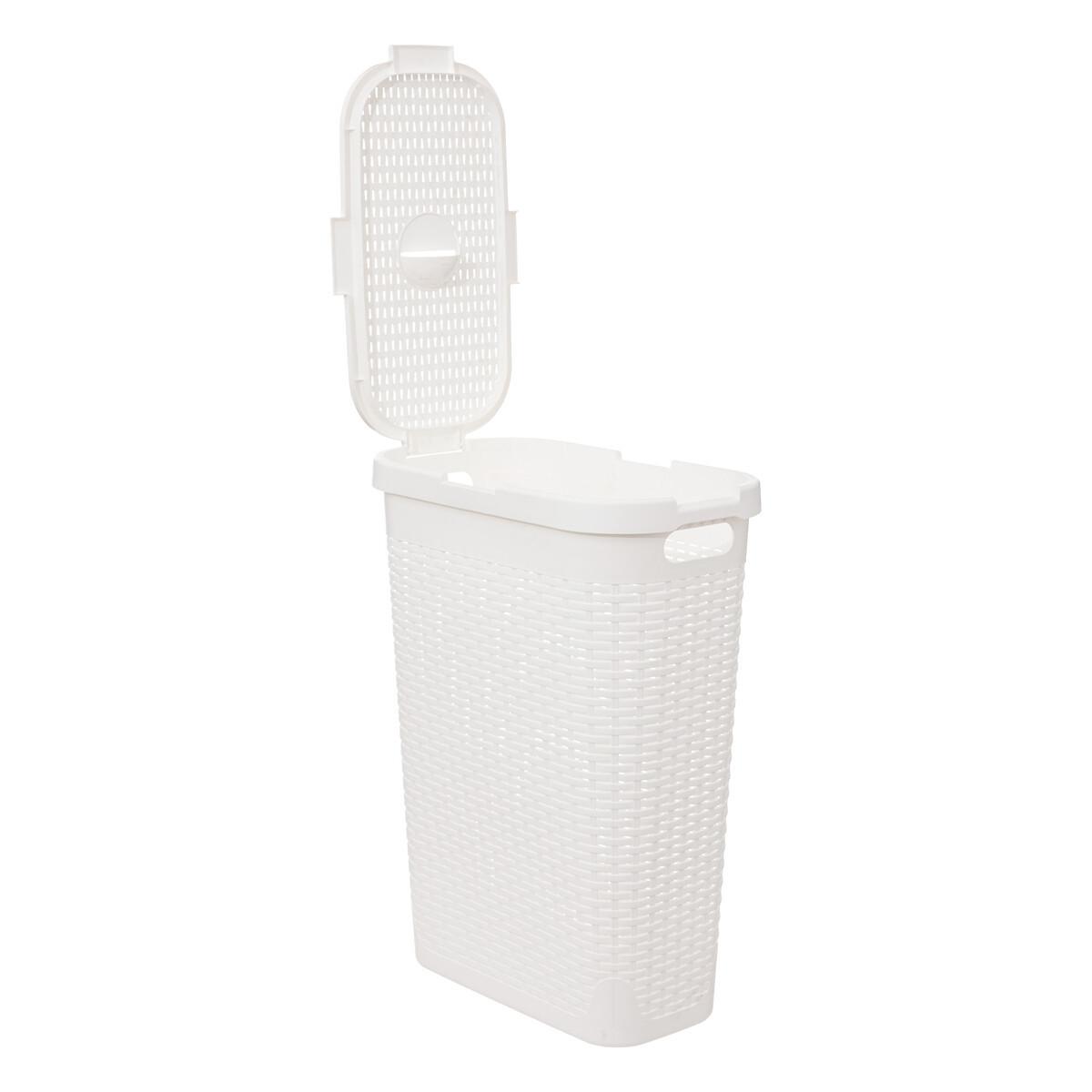 Coș de rufe Slim Basket - alb, Konventionell (26,5/46,4/60,5cm)
