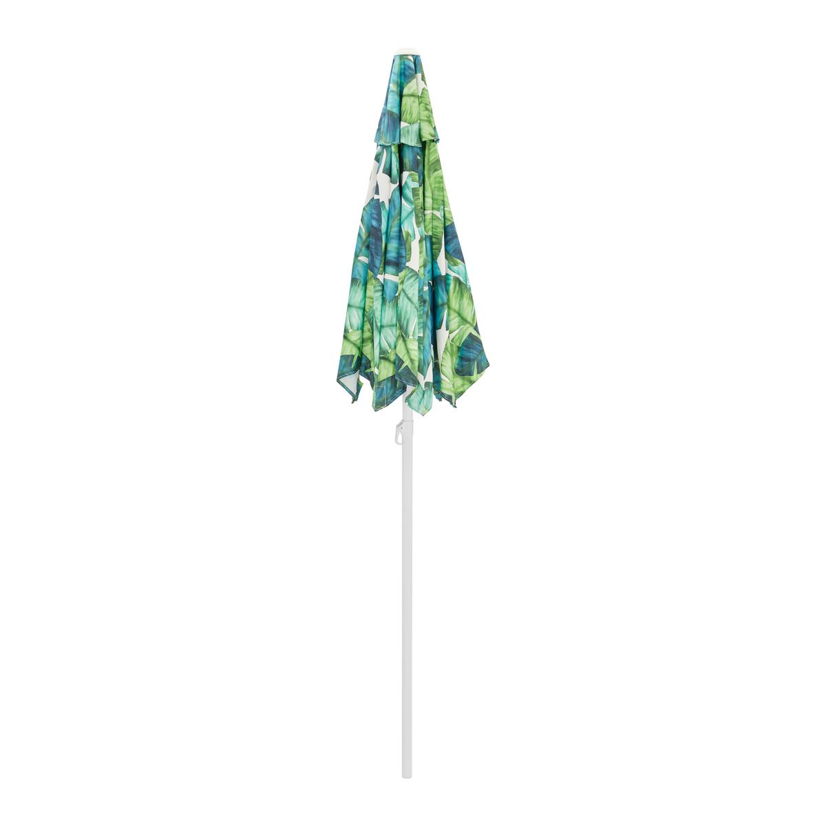 PARASOL PRZECIWSŁONECZNY PATRICIA - zielony/biały, Modern, tworzywo sztuczne/metal (200cm) - Bessagi Garden