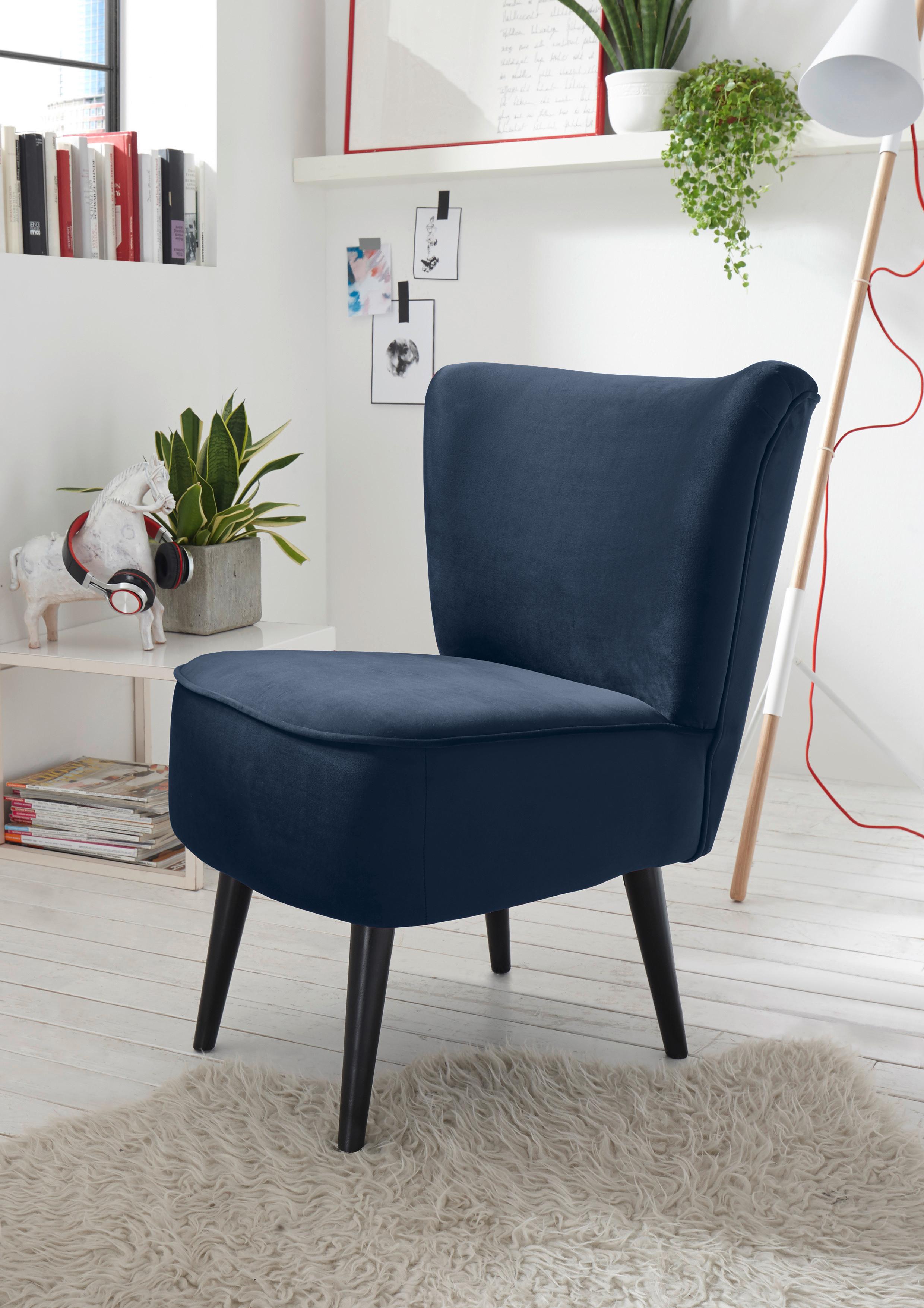 Fotelja Lord -Trend- - plava/crna, Trend, drvni materijal/tekstil (65/89/70cm) - MID.YOU